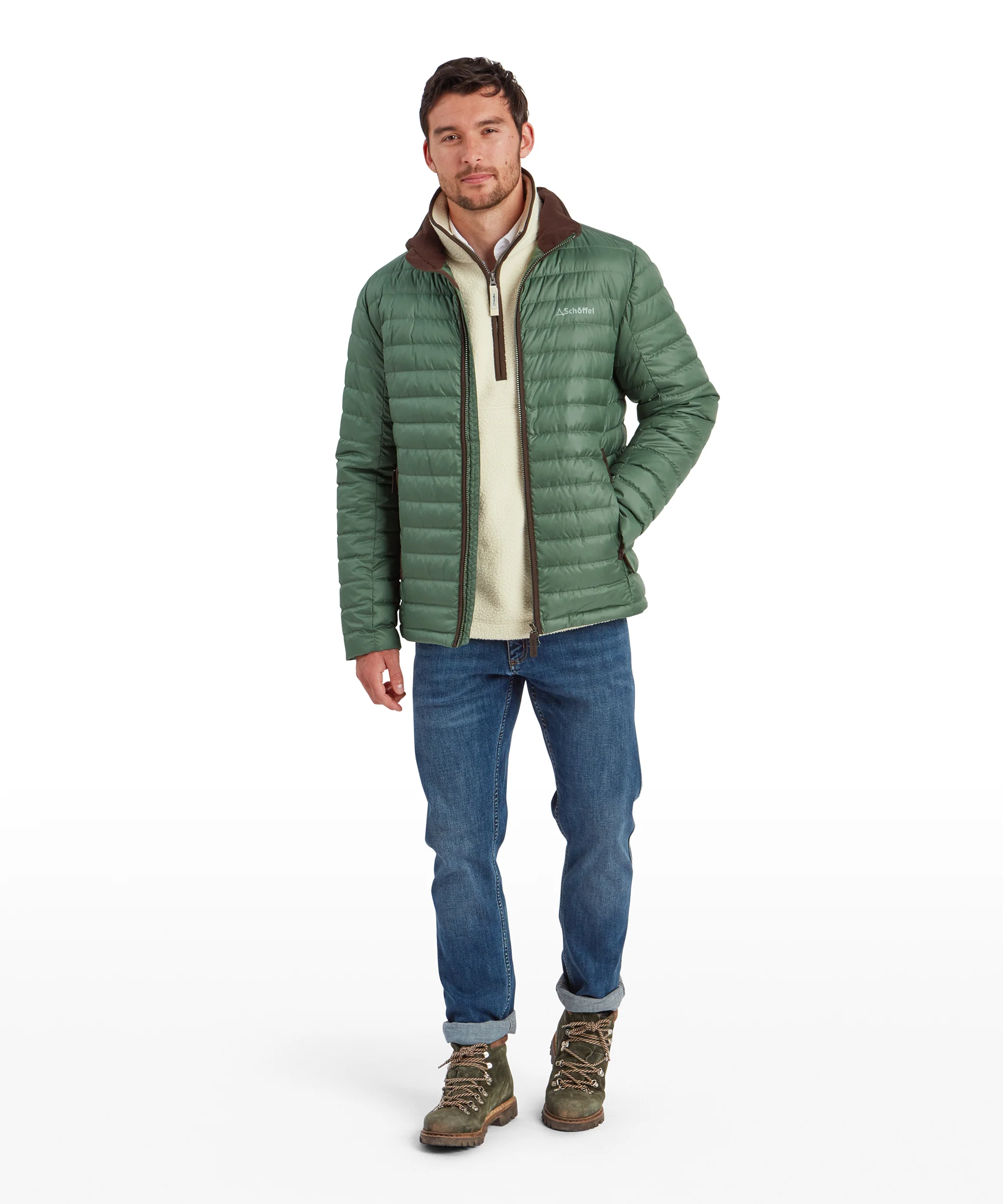 Hallaton Down Jacket - Pine Green - Image 3