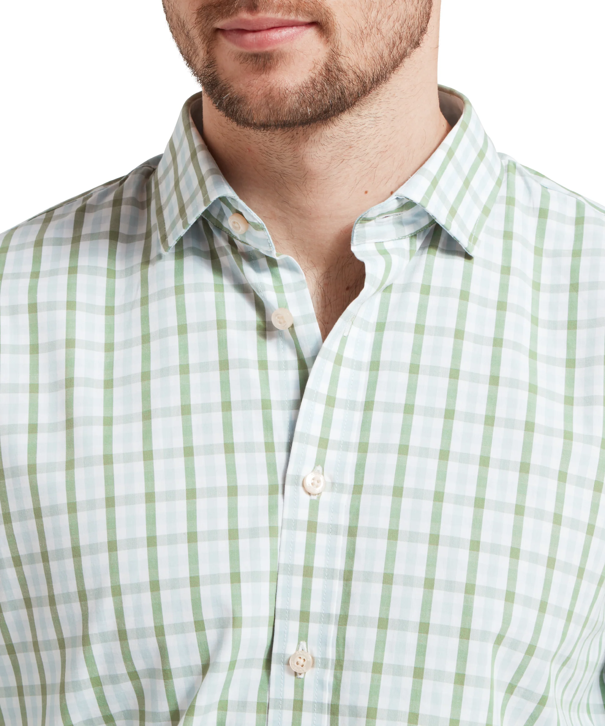 Hebden Tailored Shirt - Green/Blue - Image 6