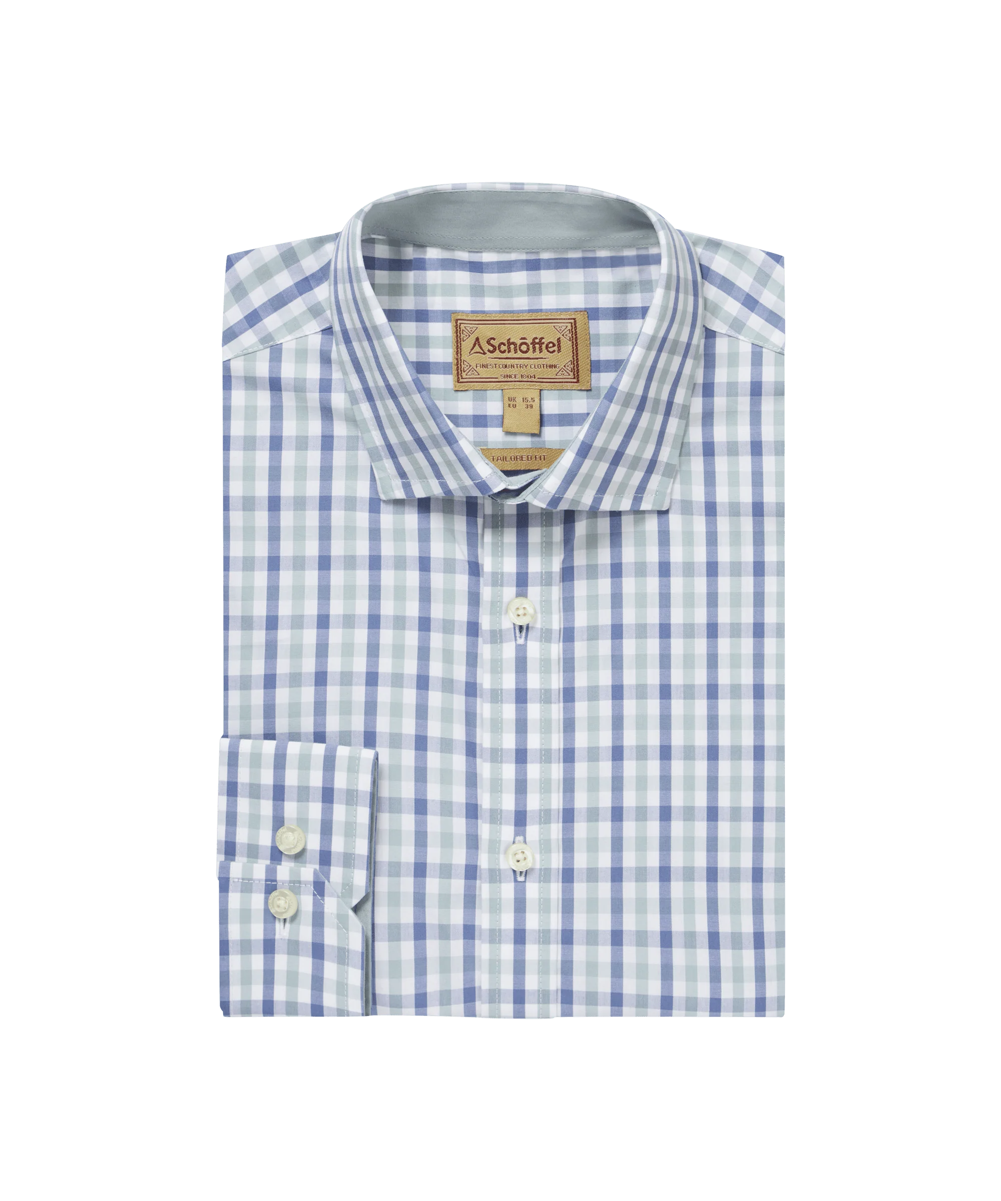 Hebden Tailored Shirt - Mist Blue/Vintage Indigo Check