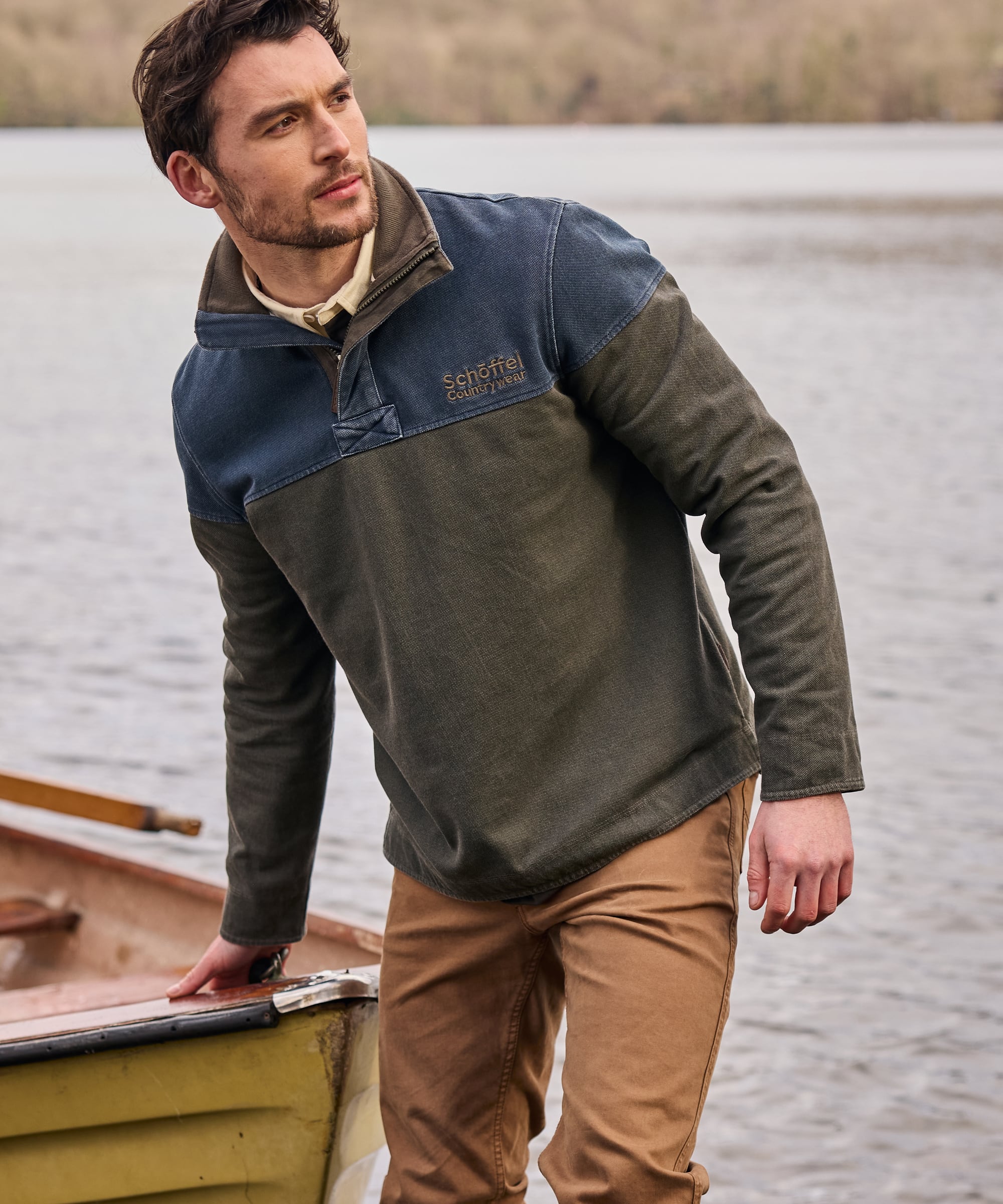 Helford Heritage Sweatshirt - Peat Green - Image 2