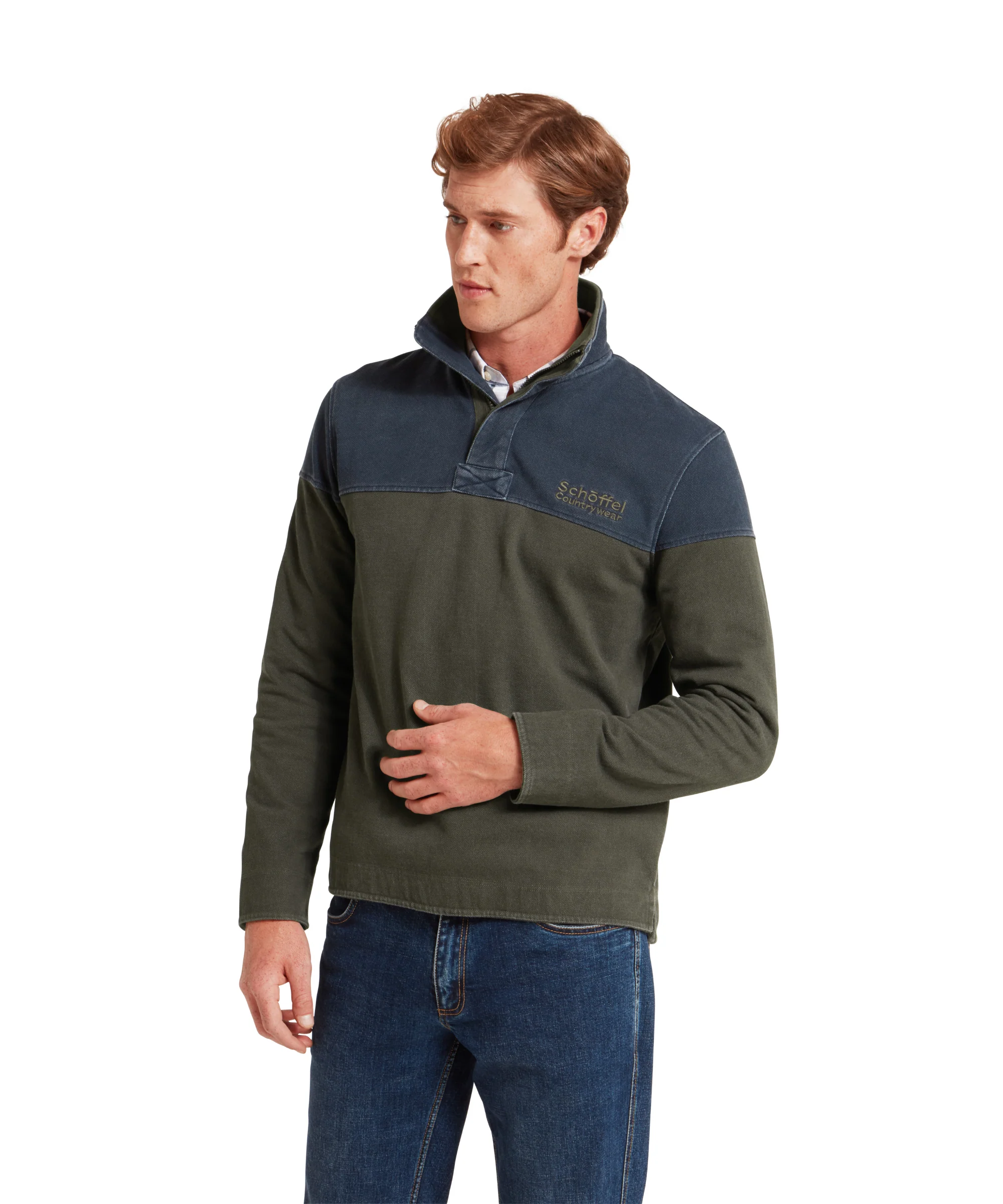 Helford Heritage Sweatshirt - Peat Green - Image 3