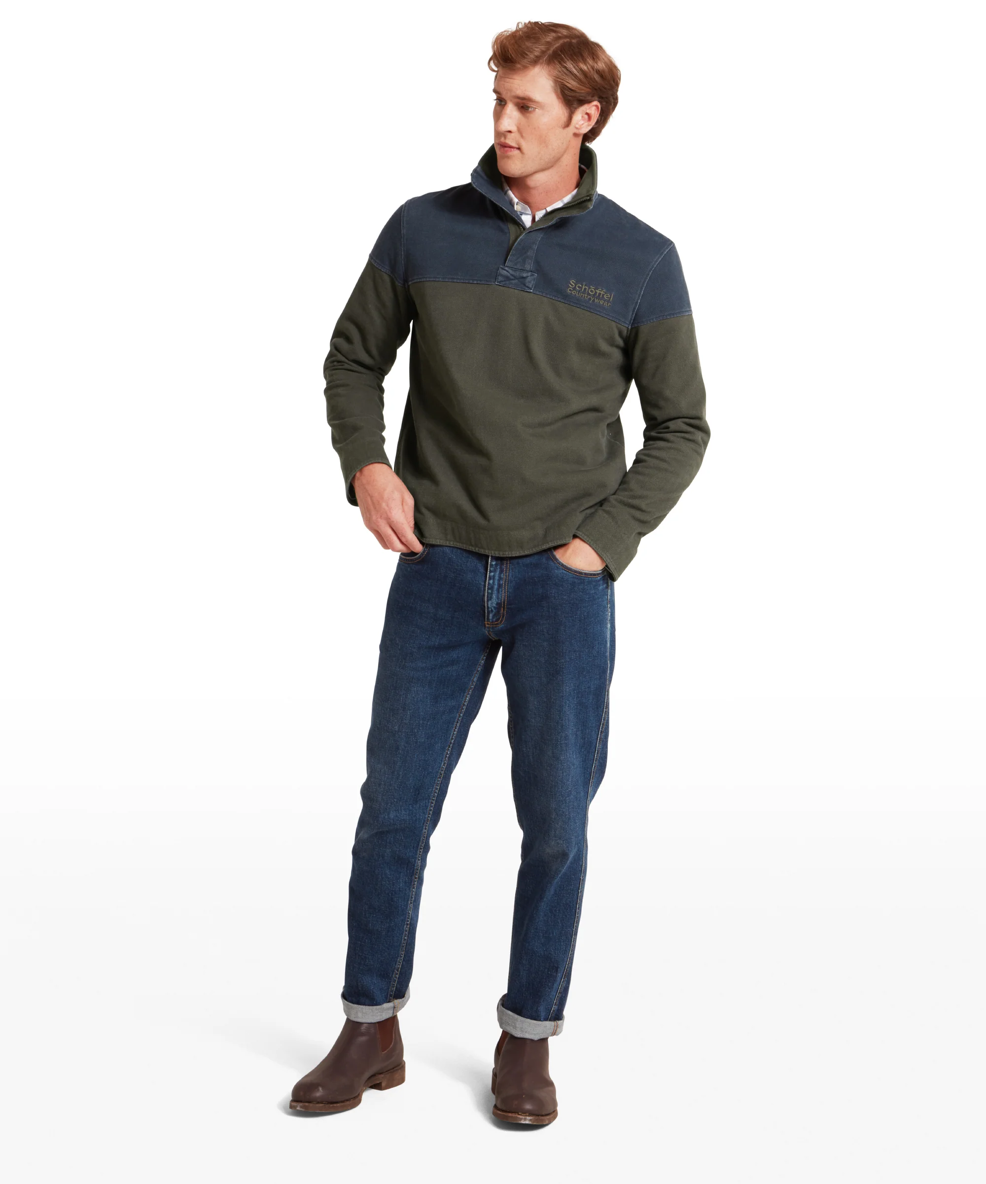 Helford Heritage Sweatshirt - Peat Green - Image 4