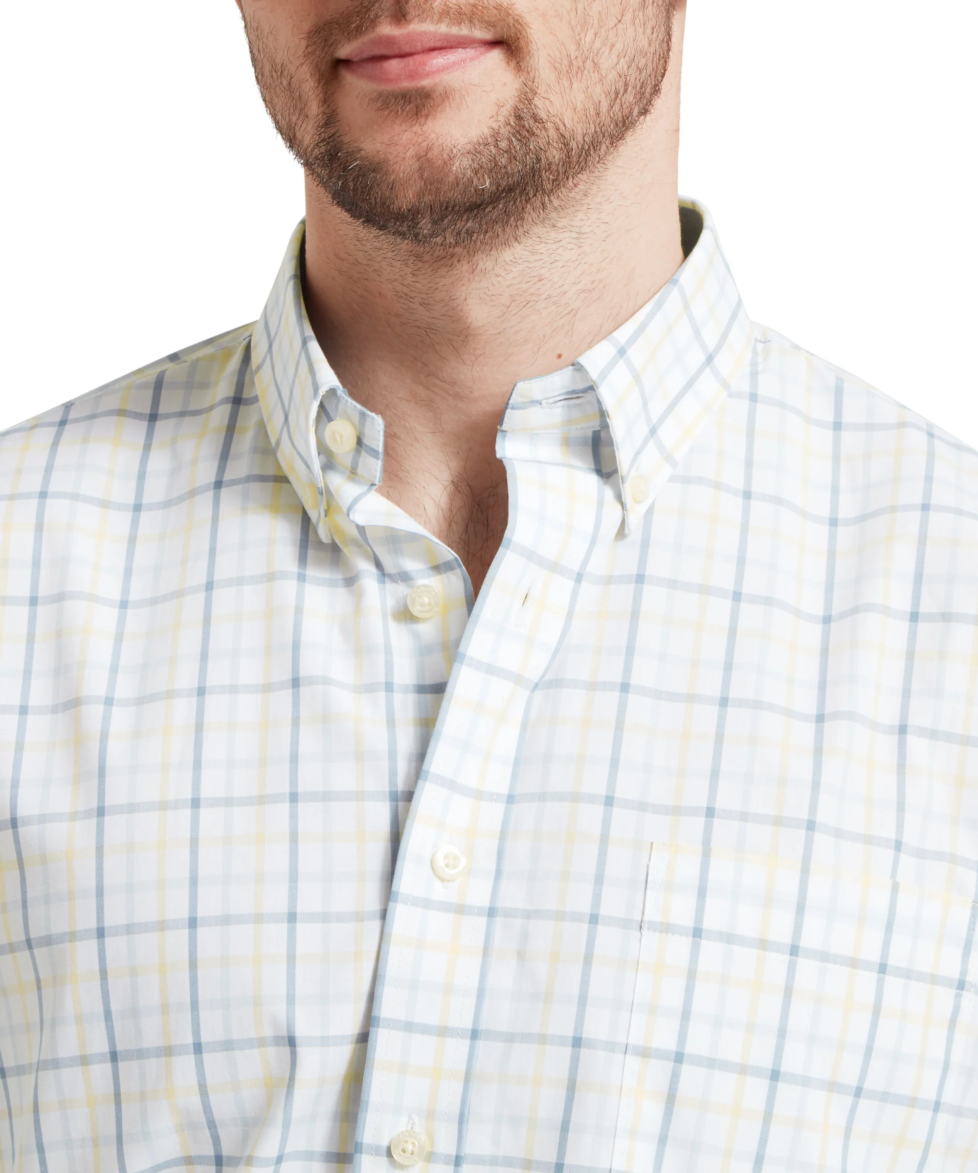 Holkham Classic Shirt - Blue/Pastel Peach - Image 6