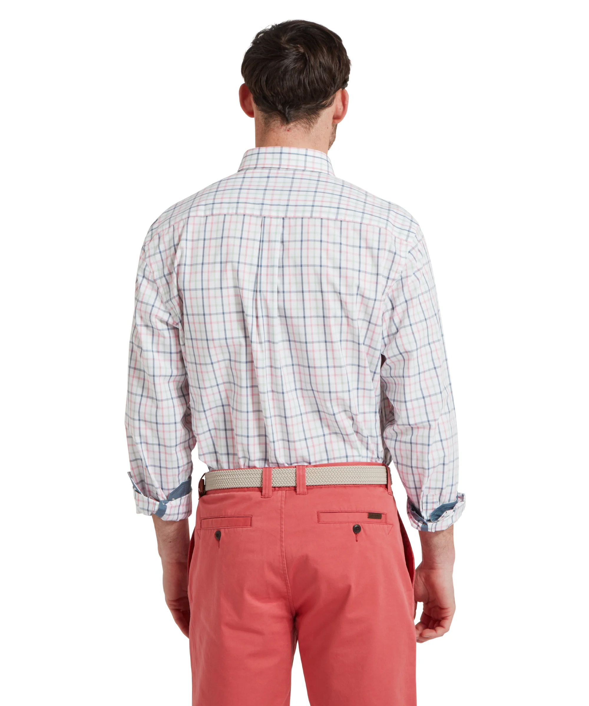 Holkham Classic Shirt - Dark Pigeon Blue/Mauve Red - Image 5
