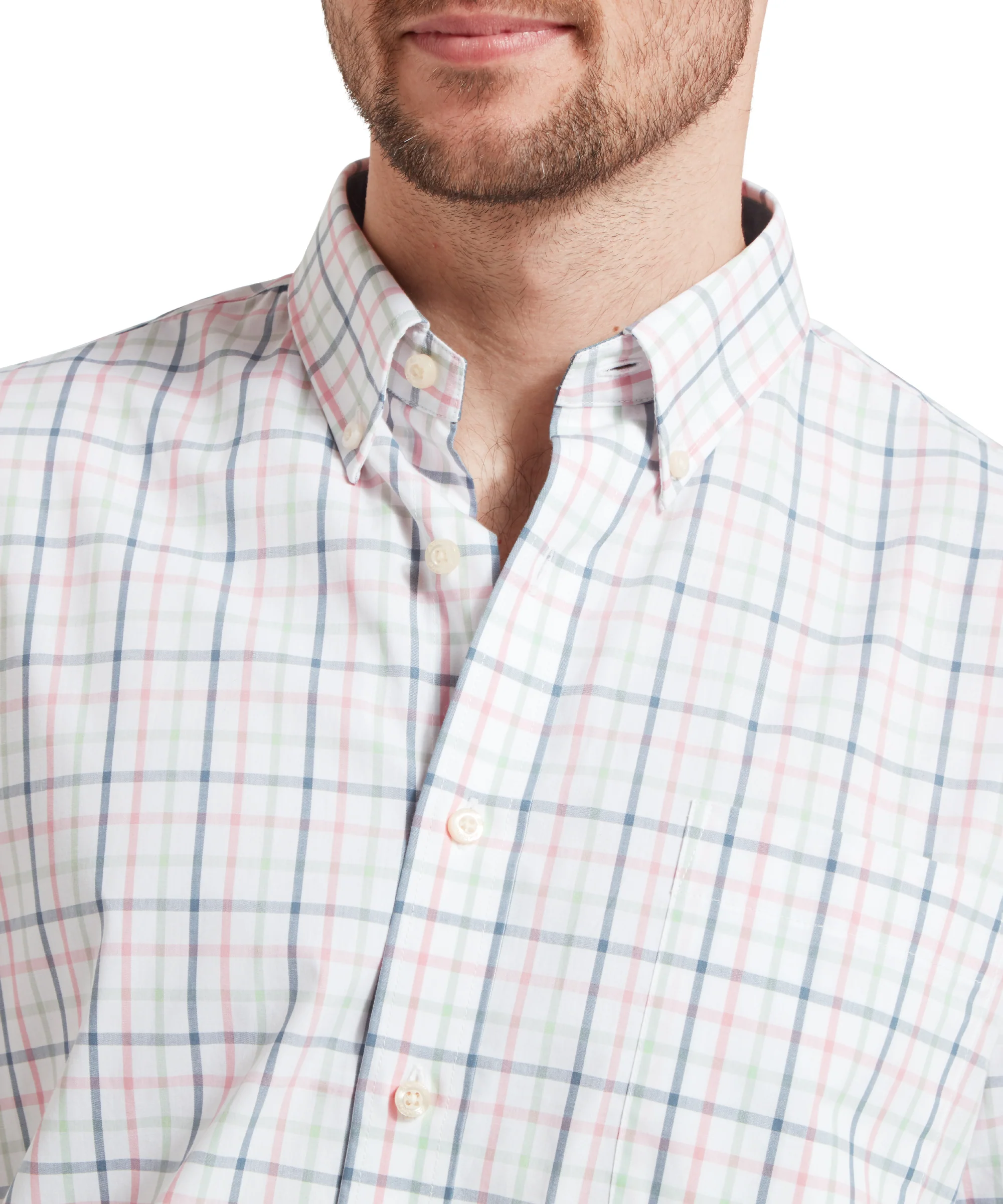 Holkham Classic Shirt - Dark Pigeon Blue/Mauve Red - Image 6