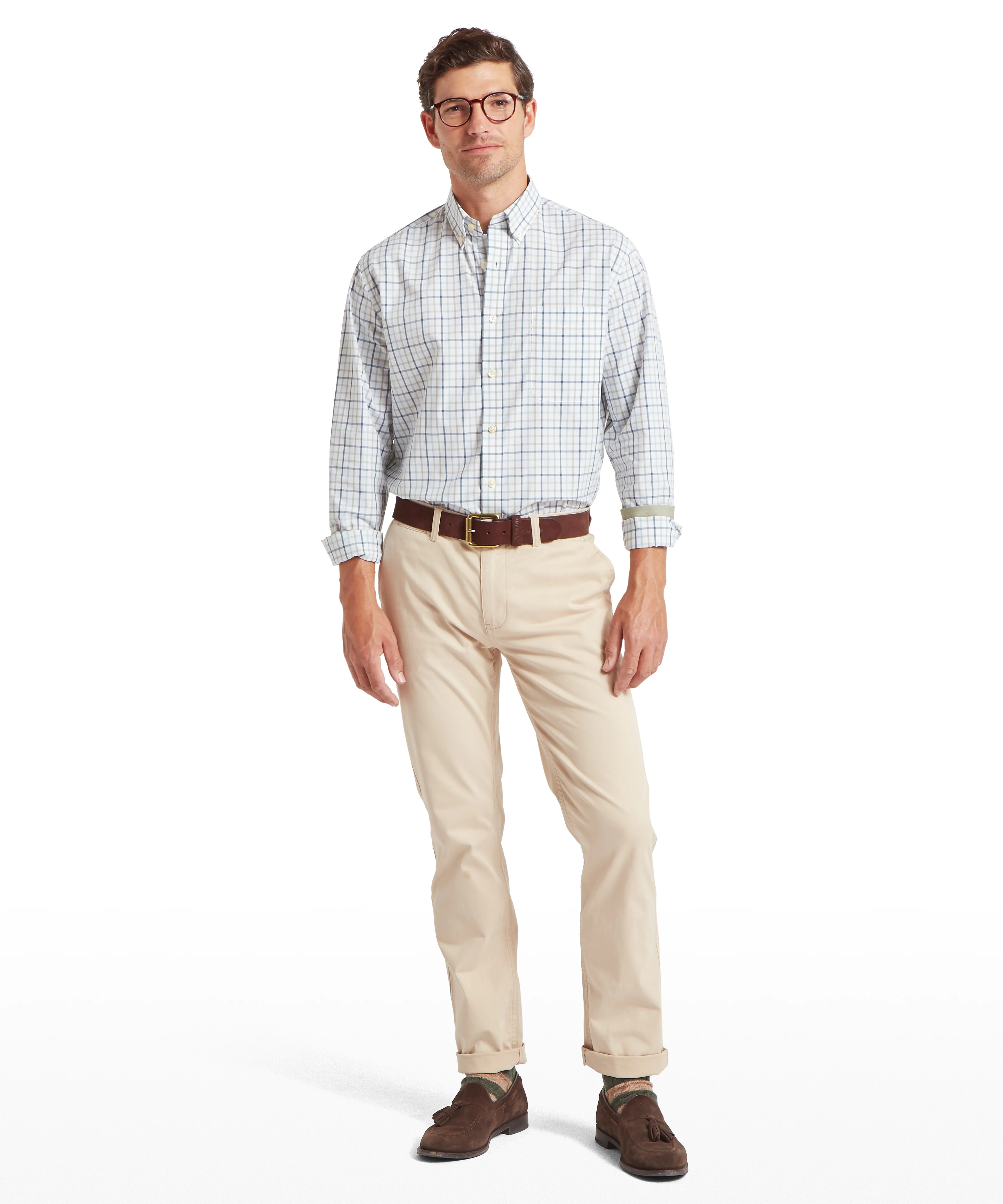 Holkham Classic Shirt - Deep Ocean Blue/Agave Green - Image 2