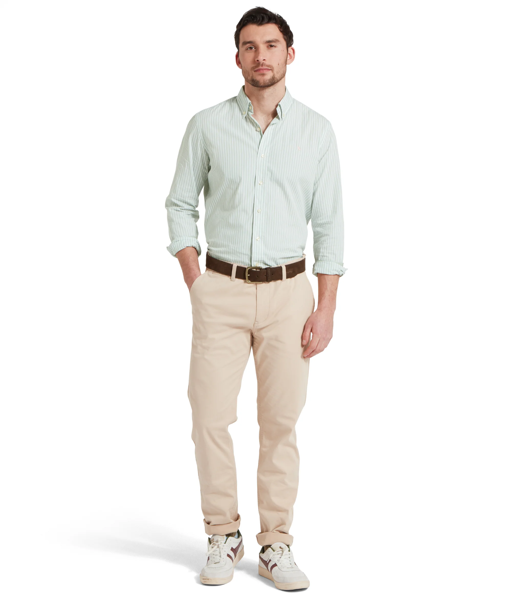 Holme Striped Shirt - Aqua Sage - Image 4