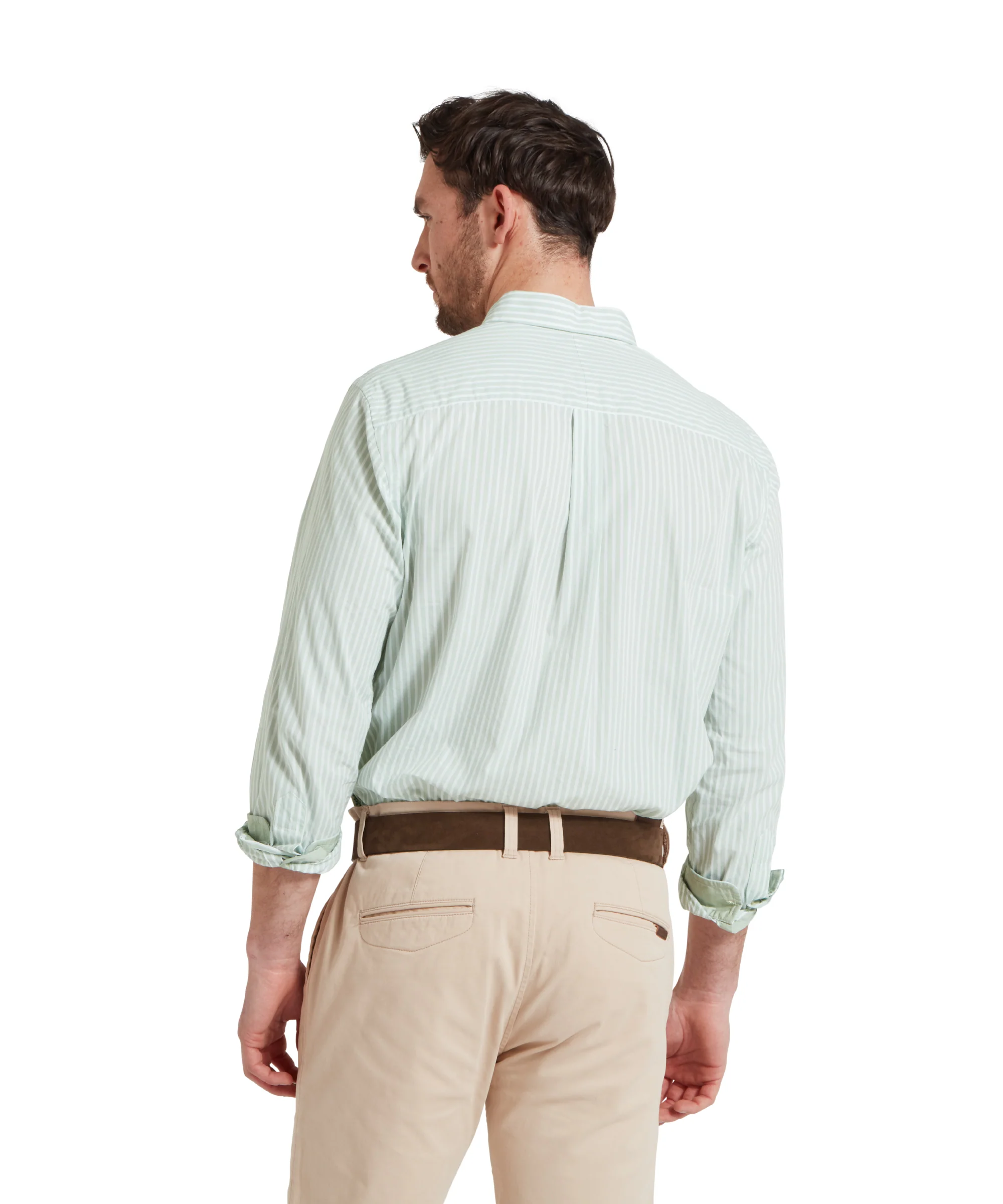 Holme Striped Shirt - Aqua Sage - Image 6