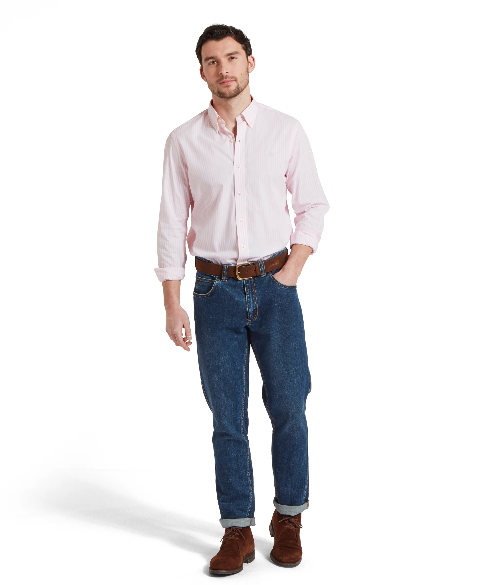 Holme Striped Shirt - Mauve Blush - Image 3