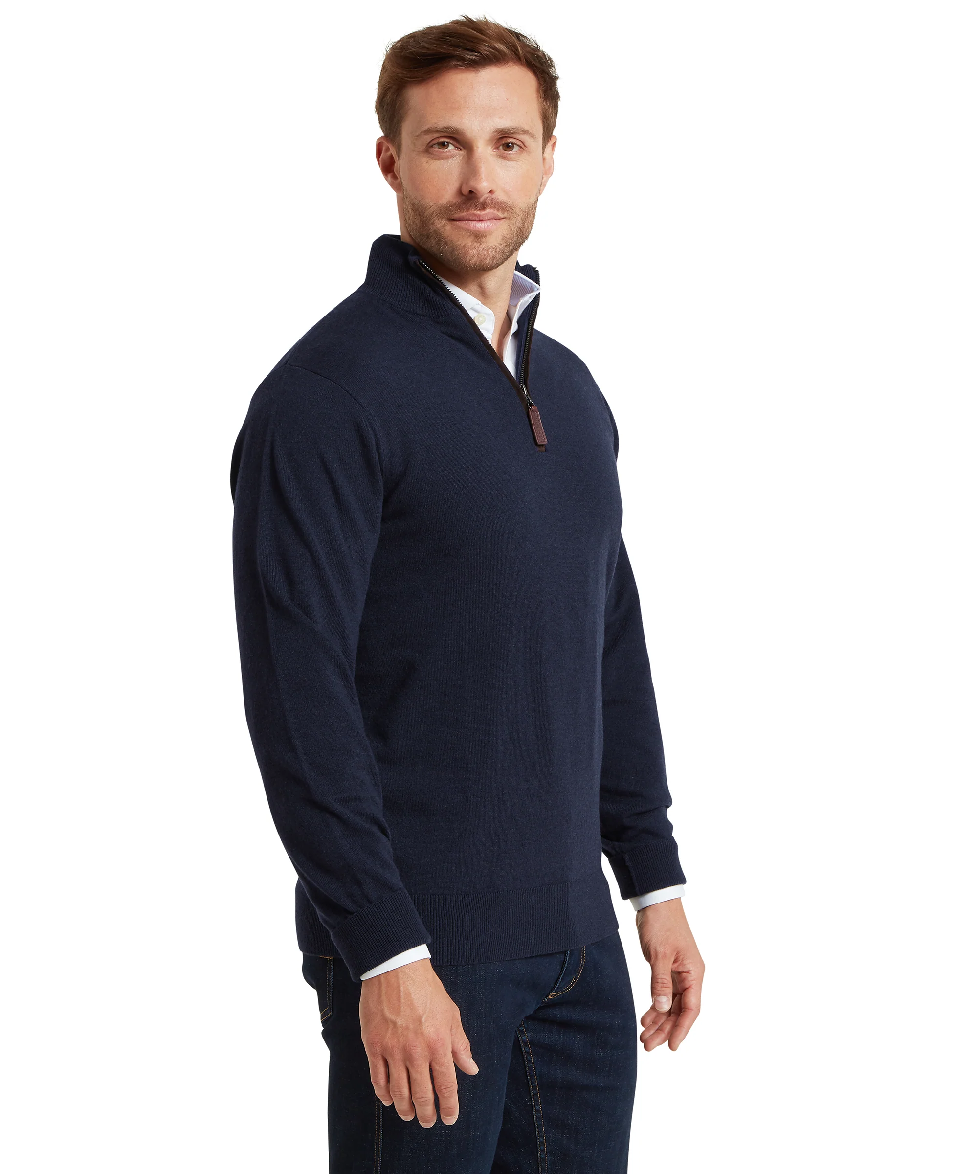 Jura Quarter Zip Jumper - Navy - Image 5