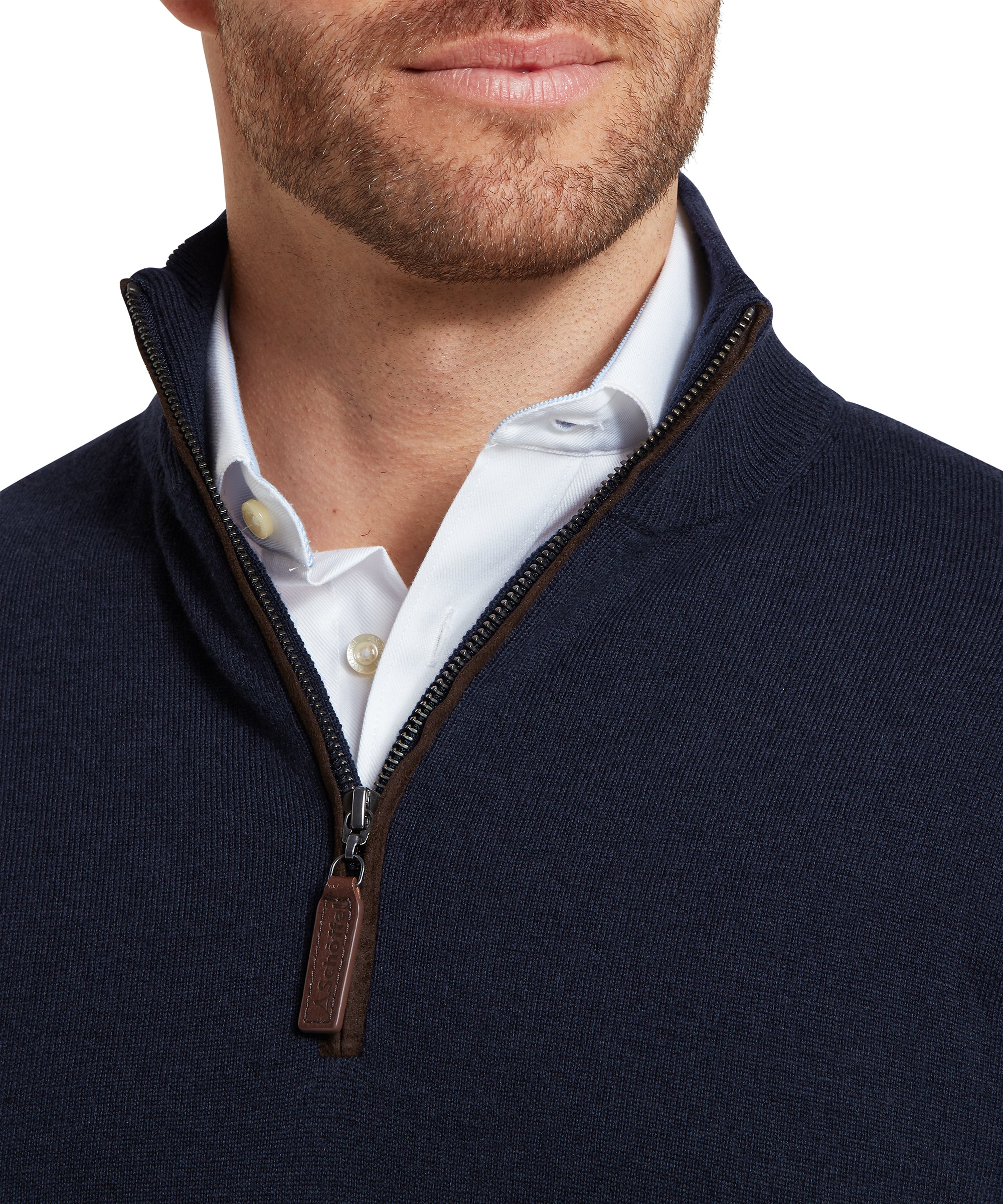 Jura Quarter Zip Jumper - Navy - Image 7