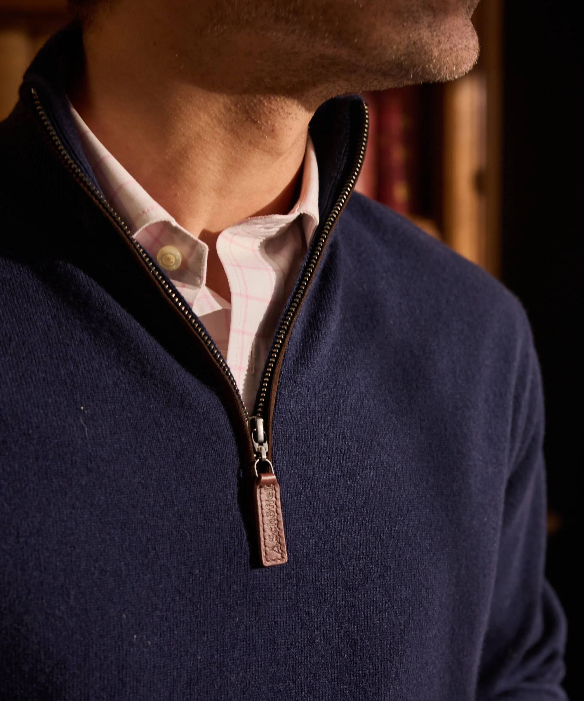 Jura Quarter Zip Jumper - Navy - Image 8