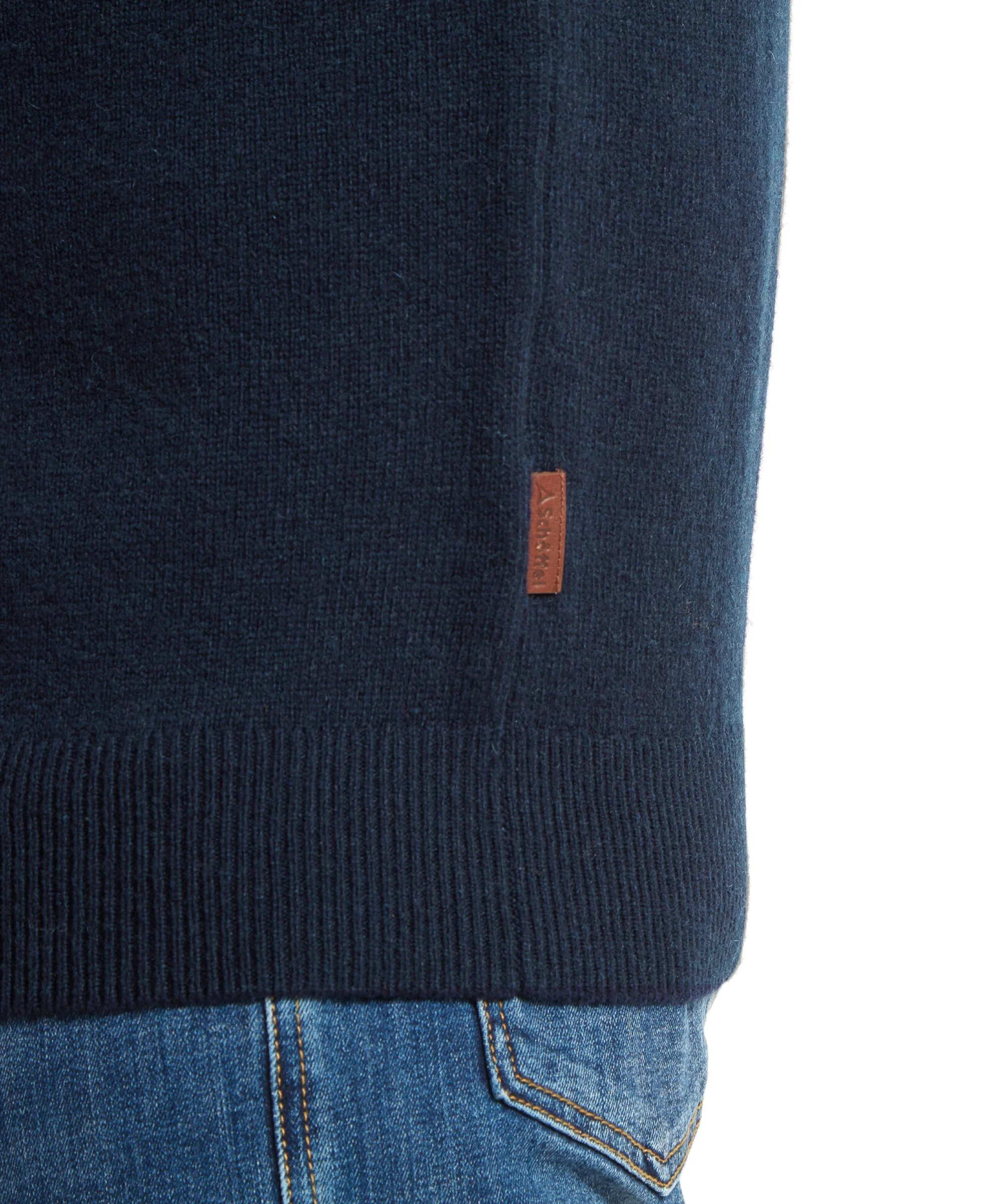 Lambswool Crew Neck - Navy - Image 6