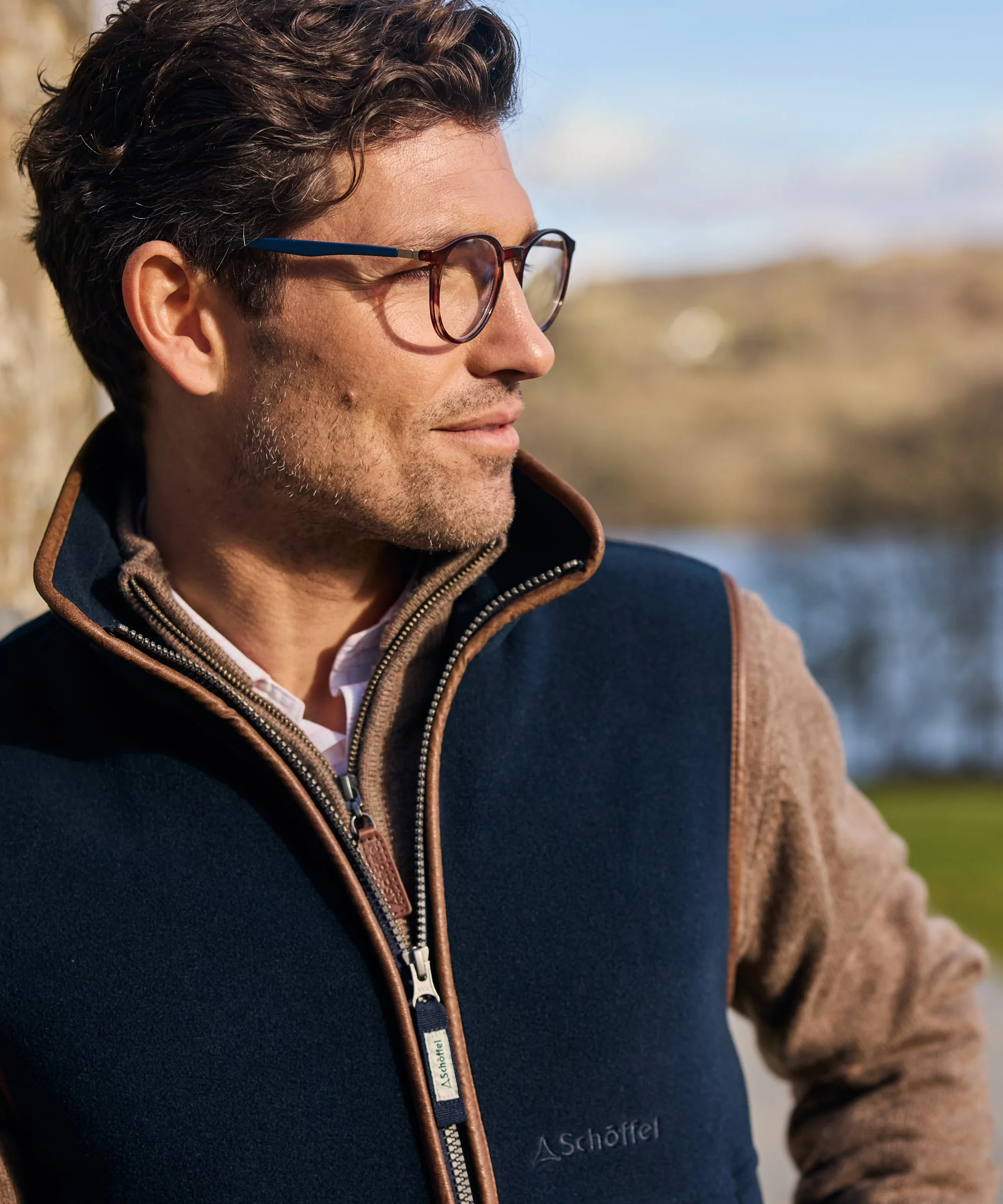 Oakham Fleece Gilet - Navy - Image 10
