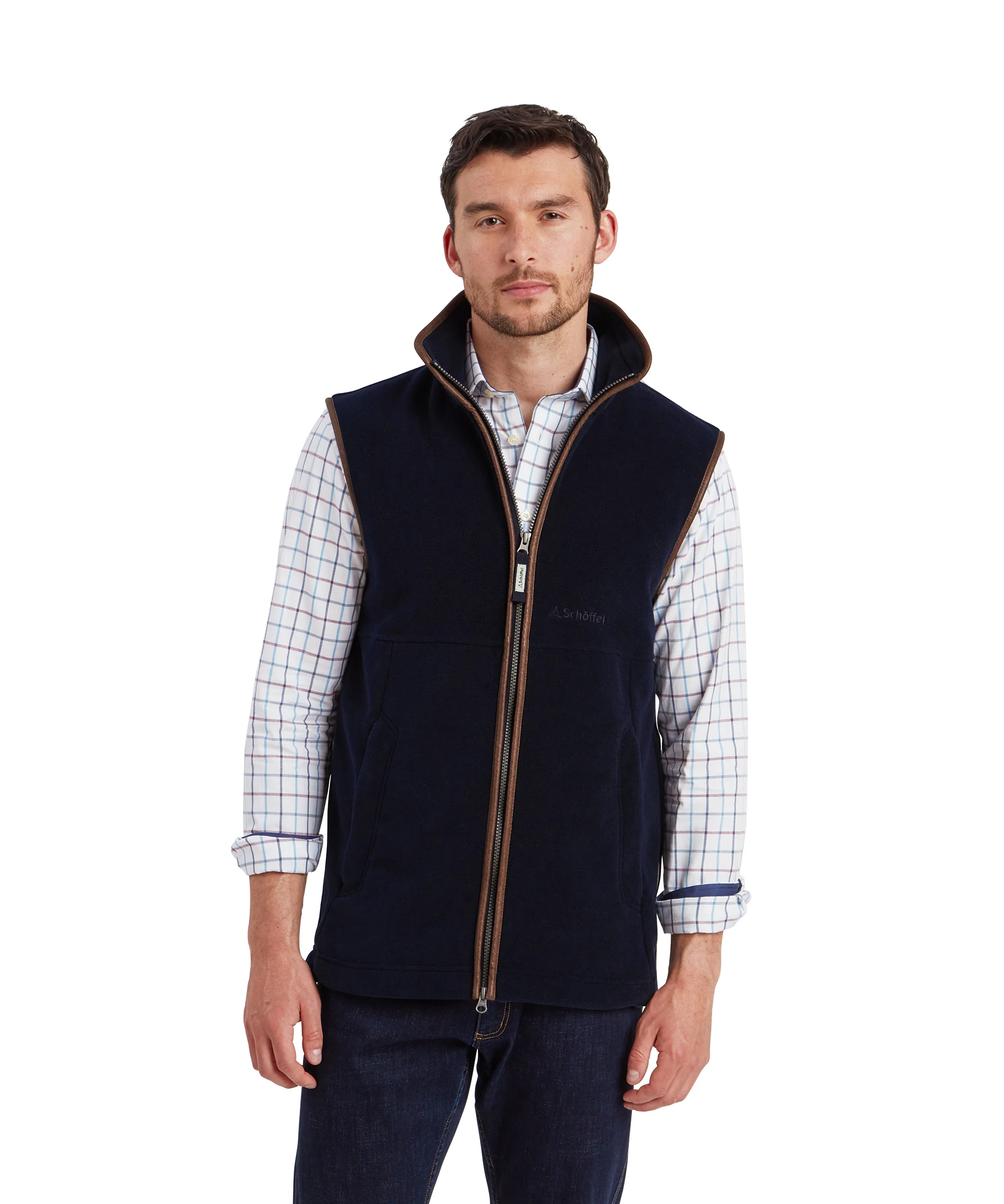 Oakham Fleece Gilet - Navy - Image 3