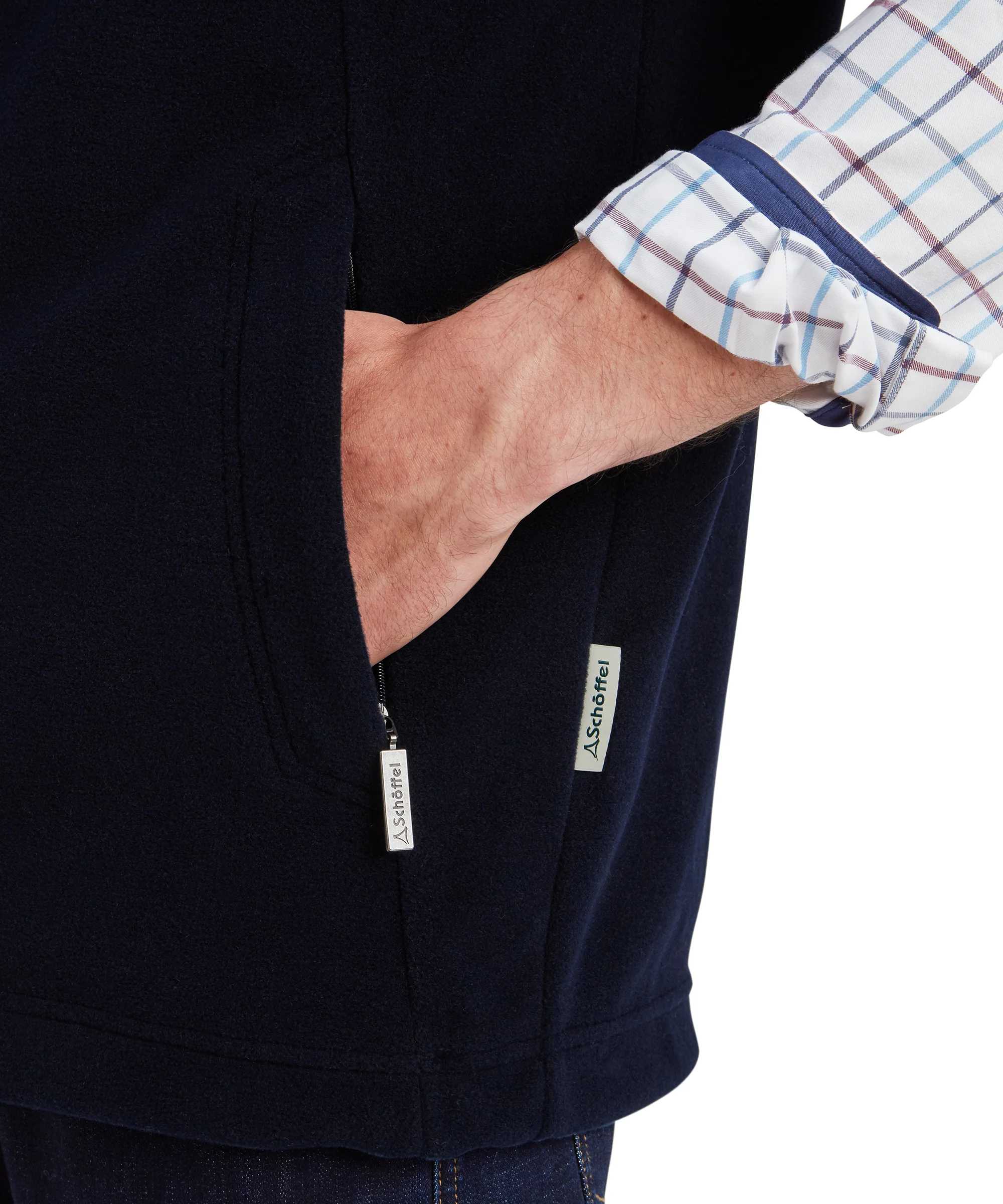 Oakham Fleece Gilet - Navy - Image 8