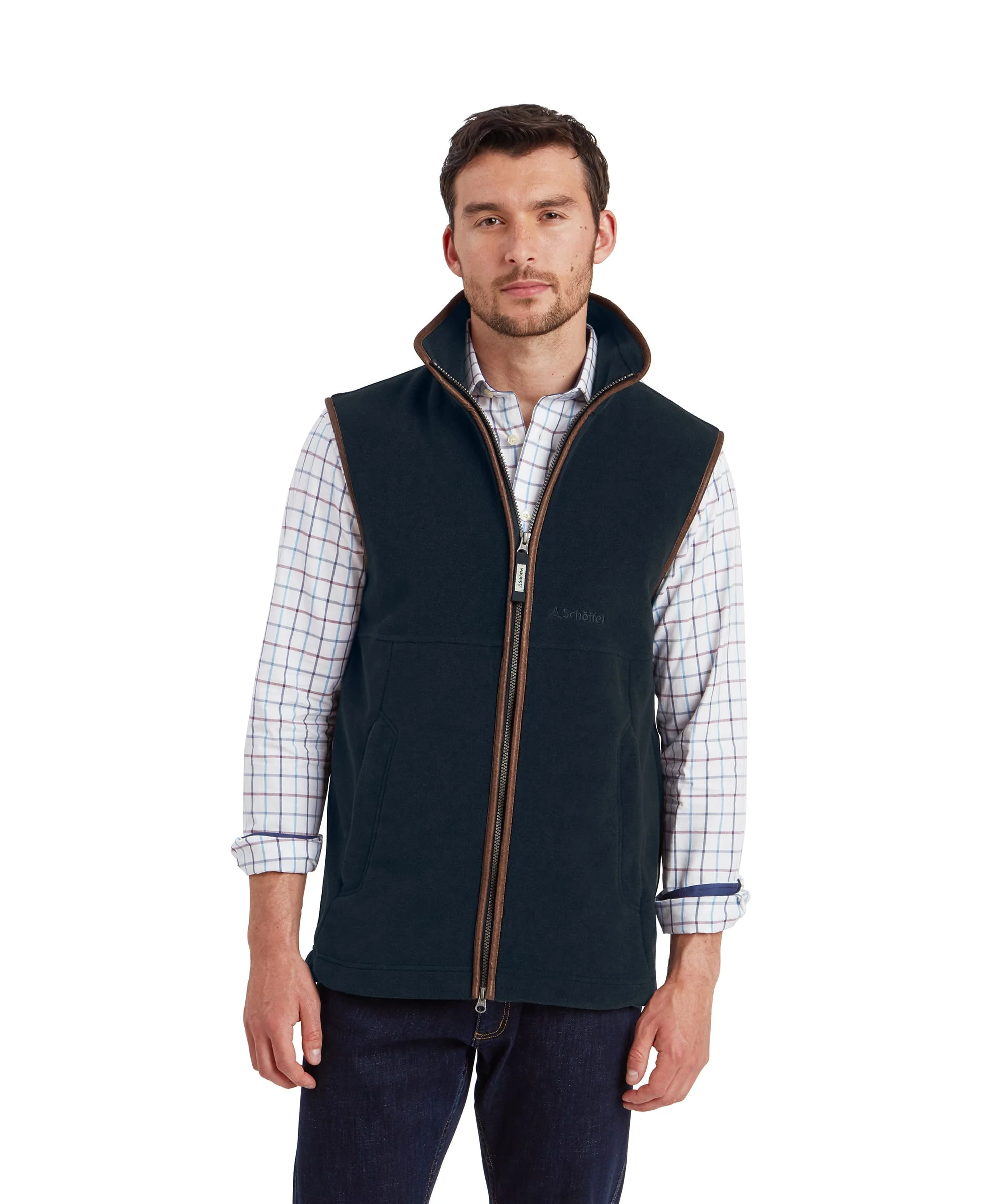 Oakham Fleece Gilet - Petrol Blue - Image 2