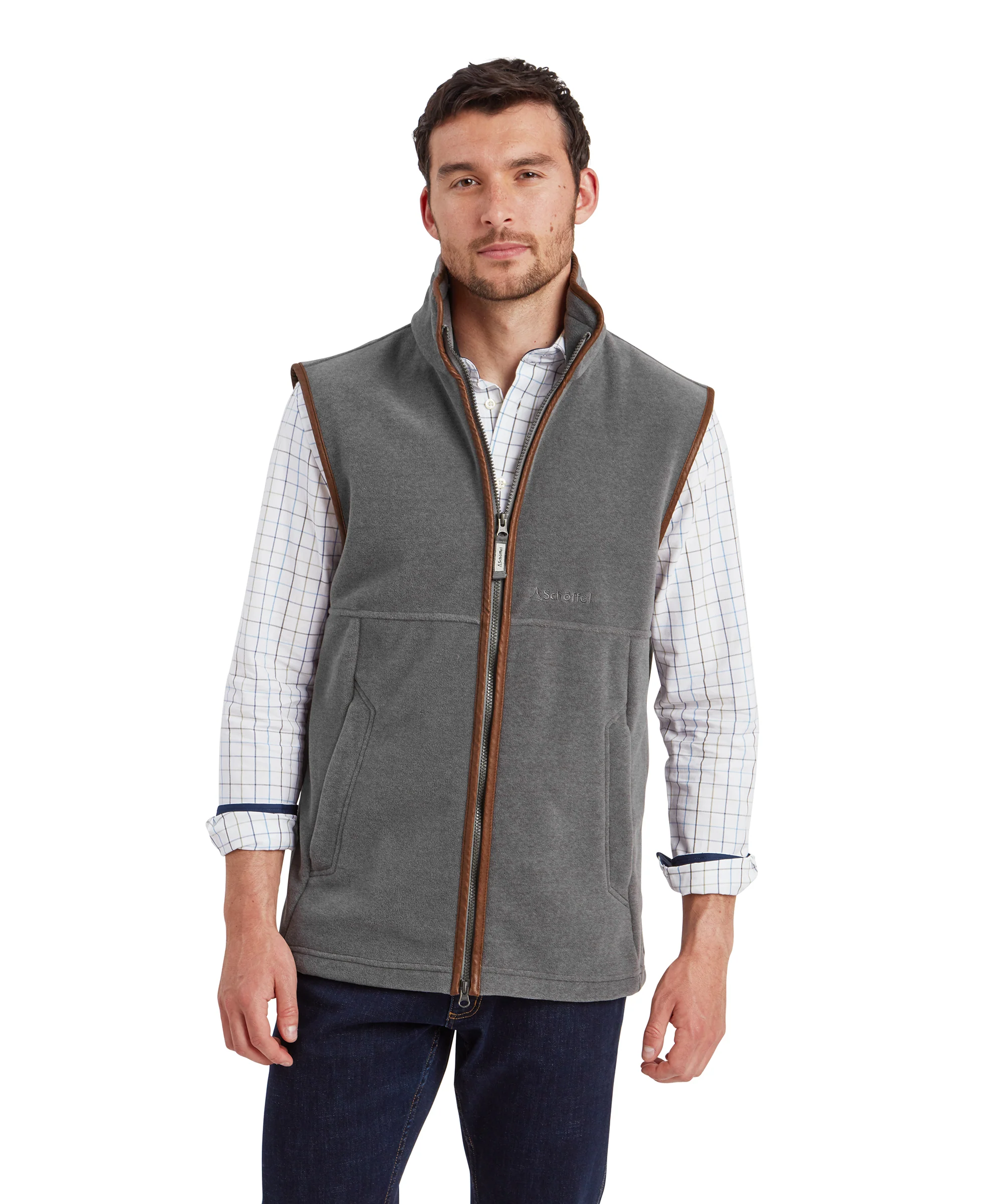 Oakham Fleece Gilet - Pewter - Image 2