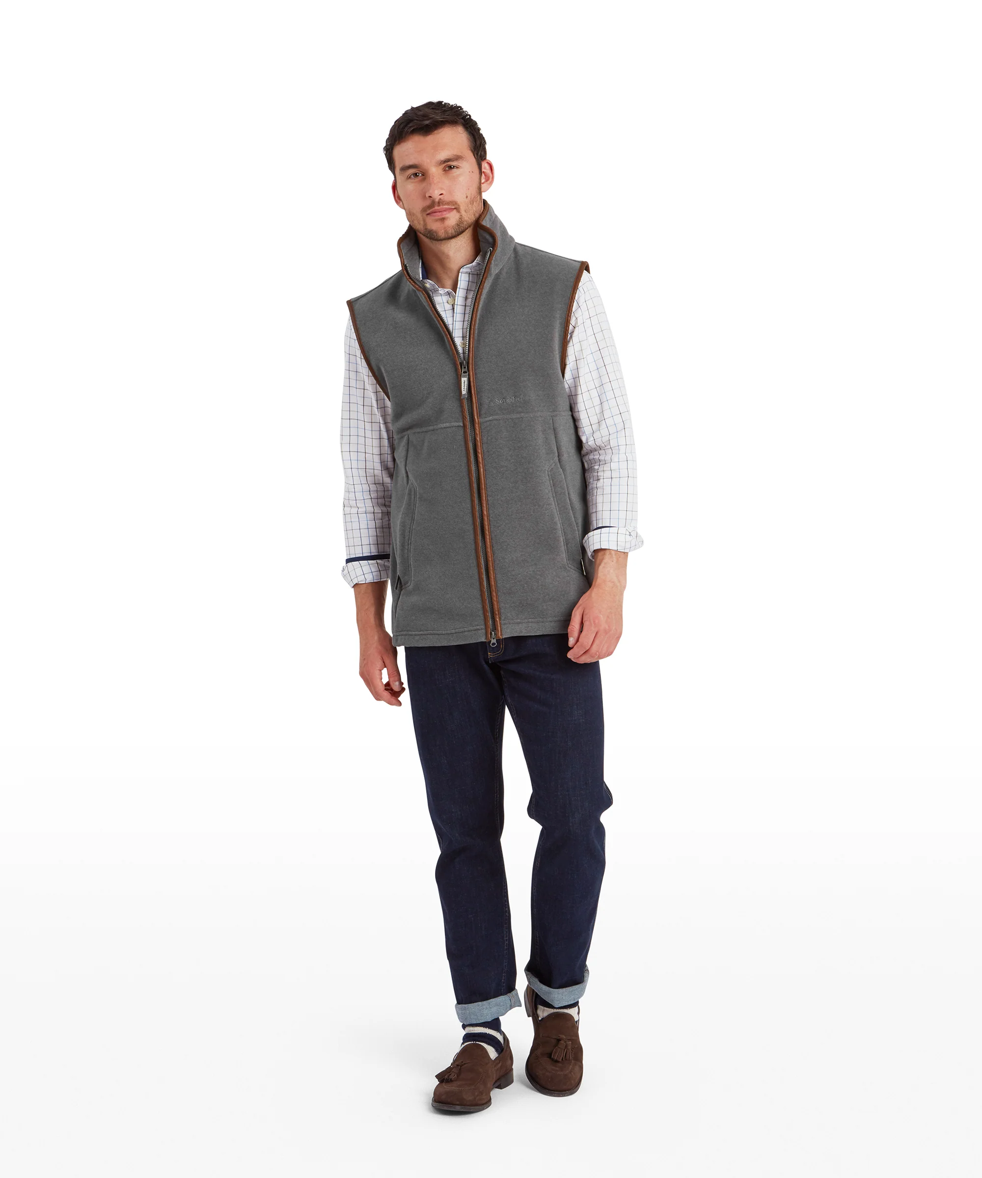 Oakham Fleece Gilet - Pewter - Image 3