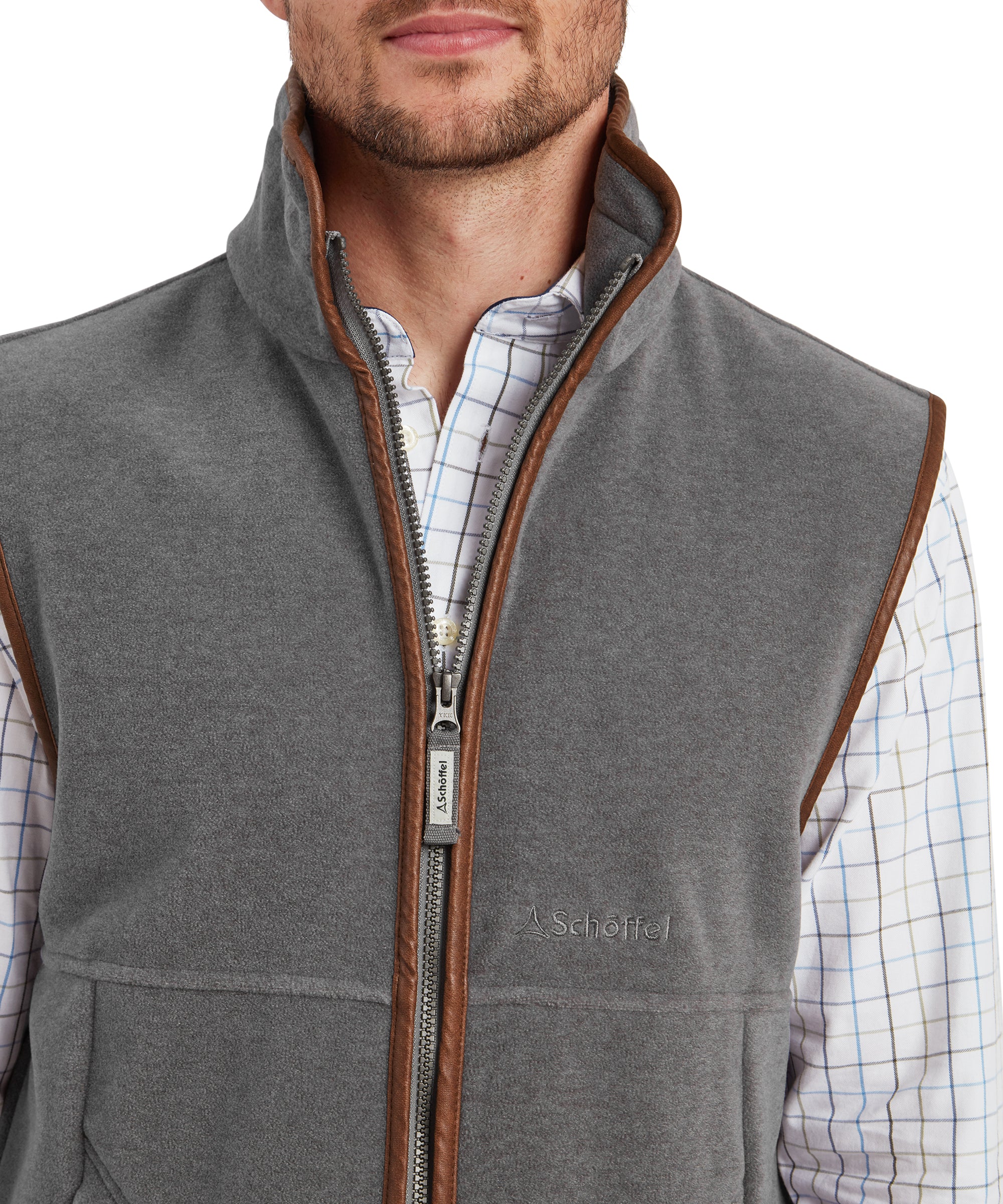 Oakham Fleece Gilet - Pewter - Image 6