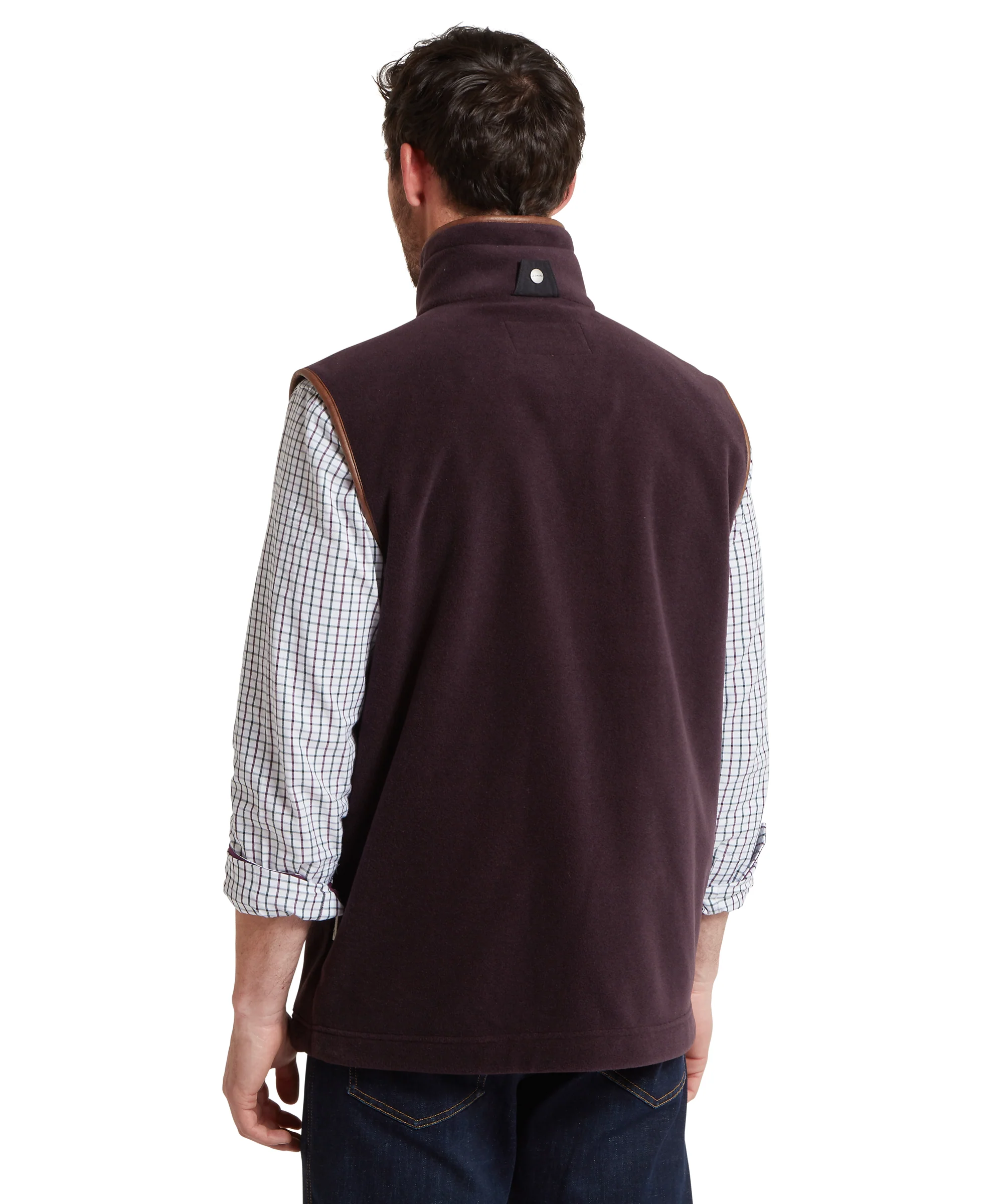 Oakham Fleece Gilet - Port - Image 4