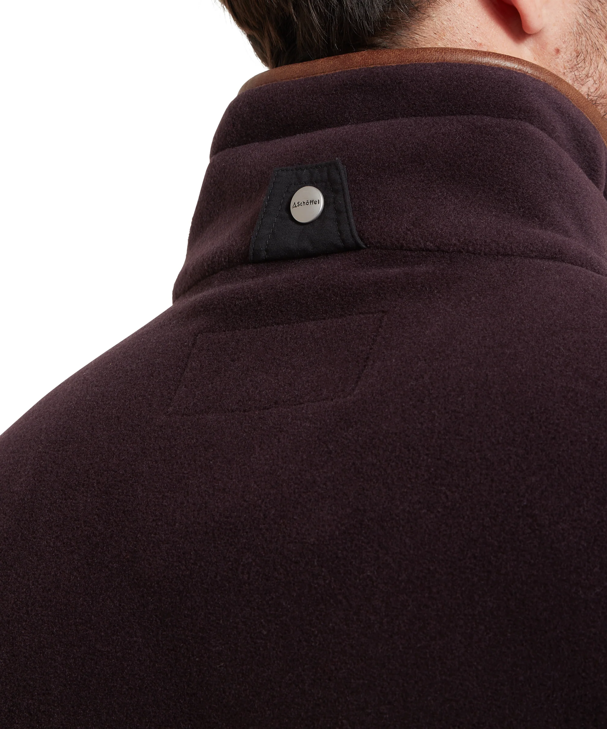 Oakham Fleece Gilet - Port - Image 7