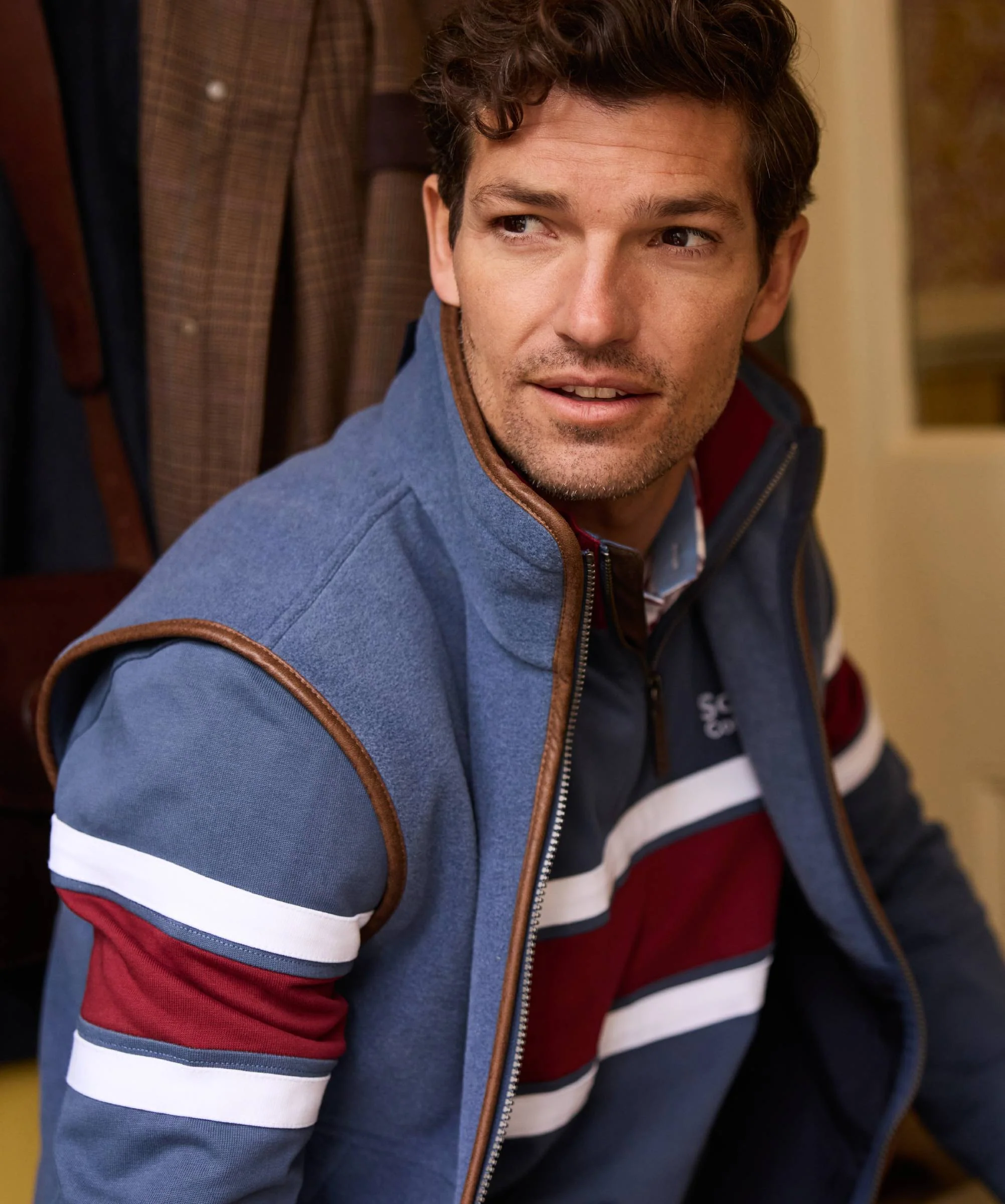 Oakham Fleece Gilet - Storm Blue - Image 4
