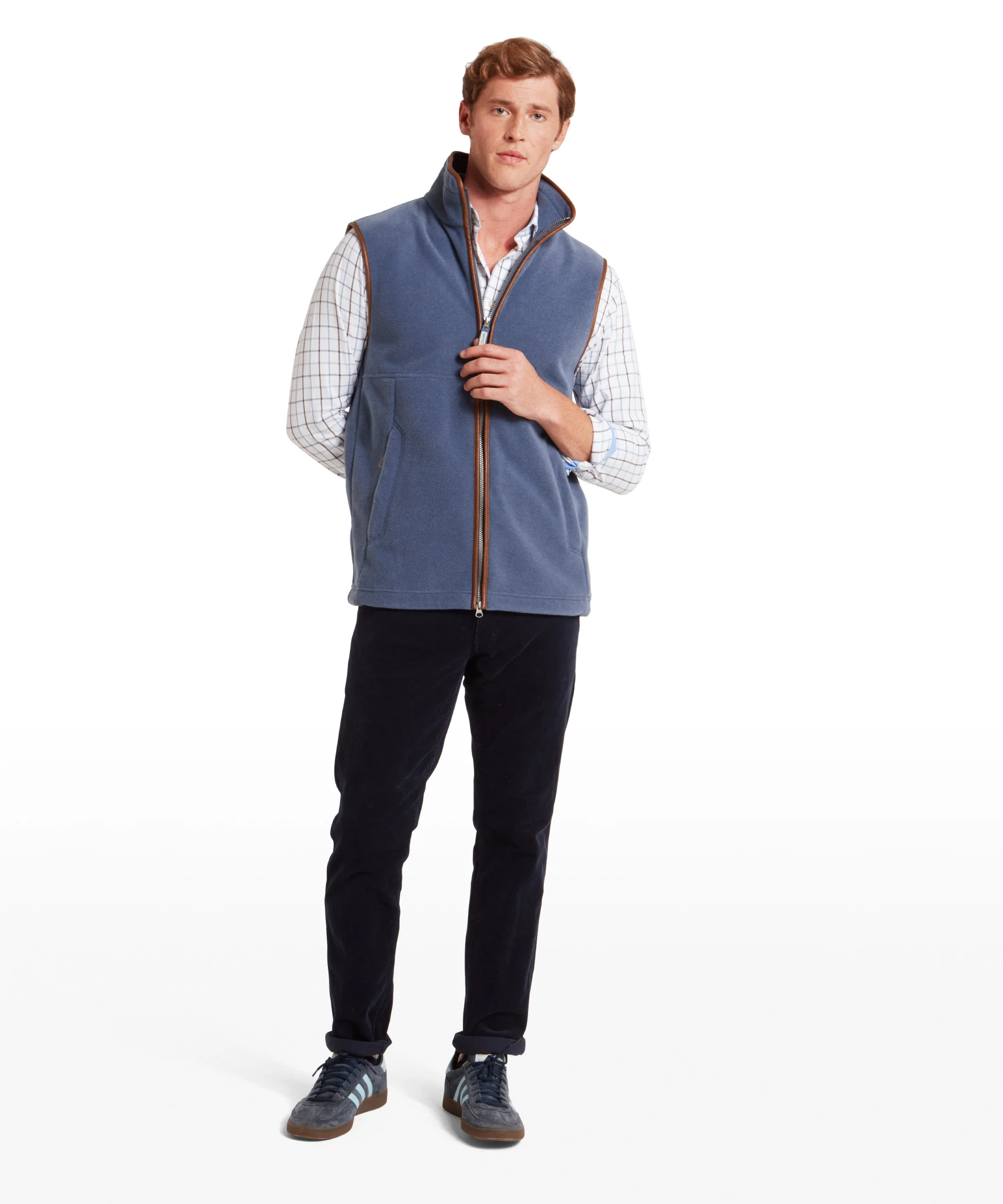 Oakham Fleece Gilet - Storm Blue - Image 5