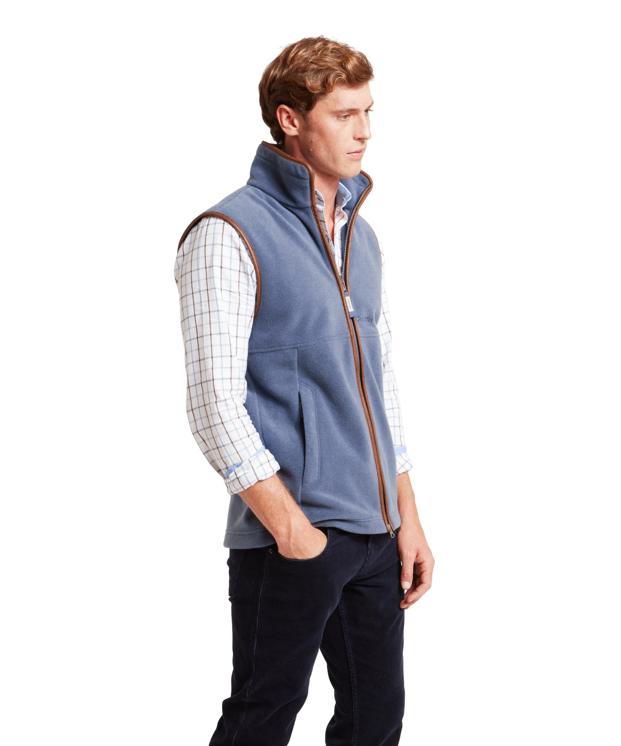 Oakham Fleece Gilet - Storm Blue - Image 6