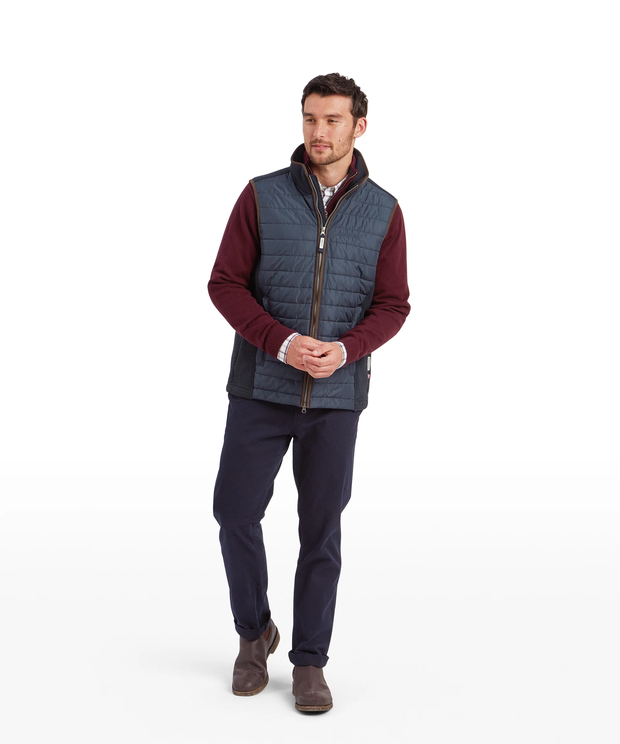 Oakham Hybrid Gilet - Petrol Blue - Image 3