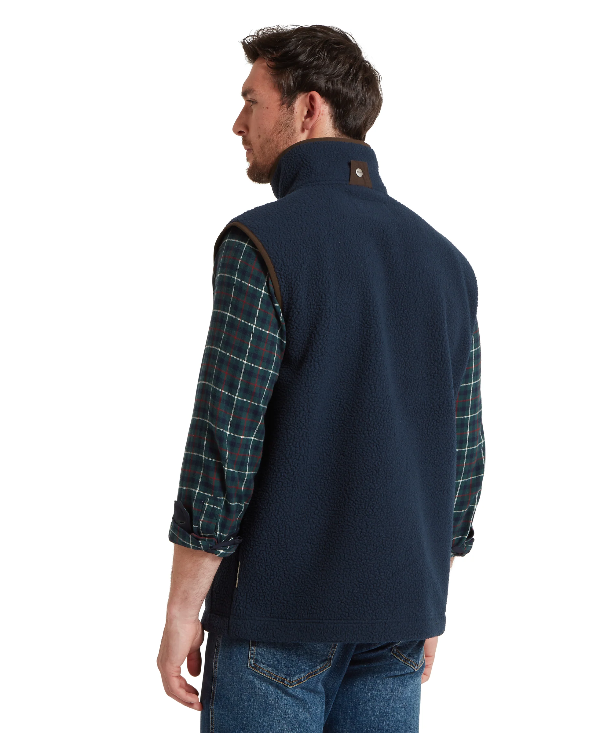 Oakham Retro Fleece Gilet - True Navy - Image 6