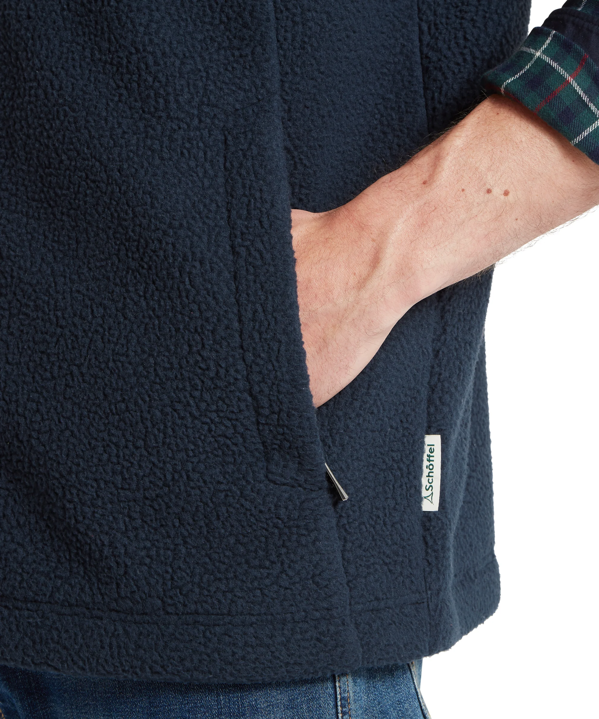 Oakham Retro Fleece Gilet - True Navy - Image 9