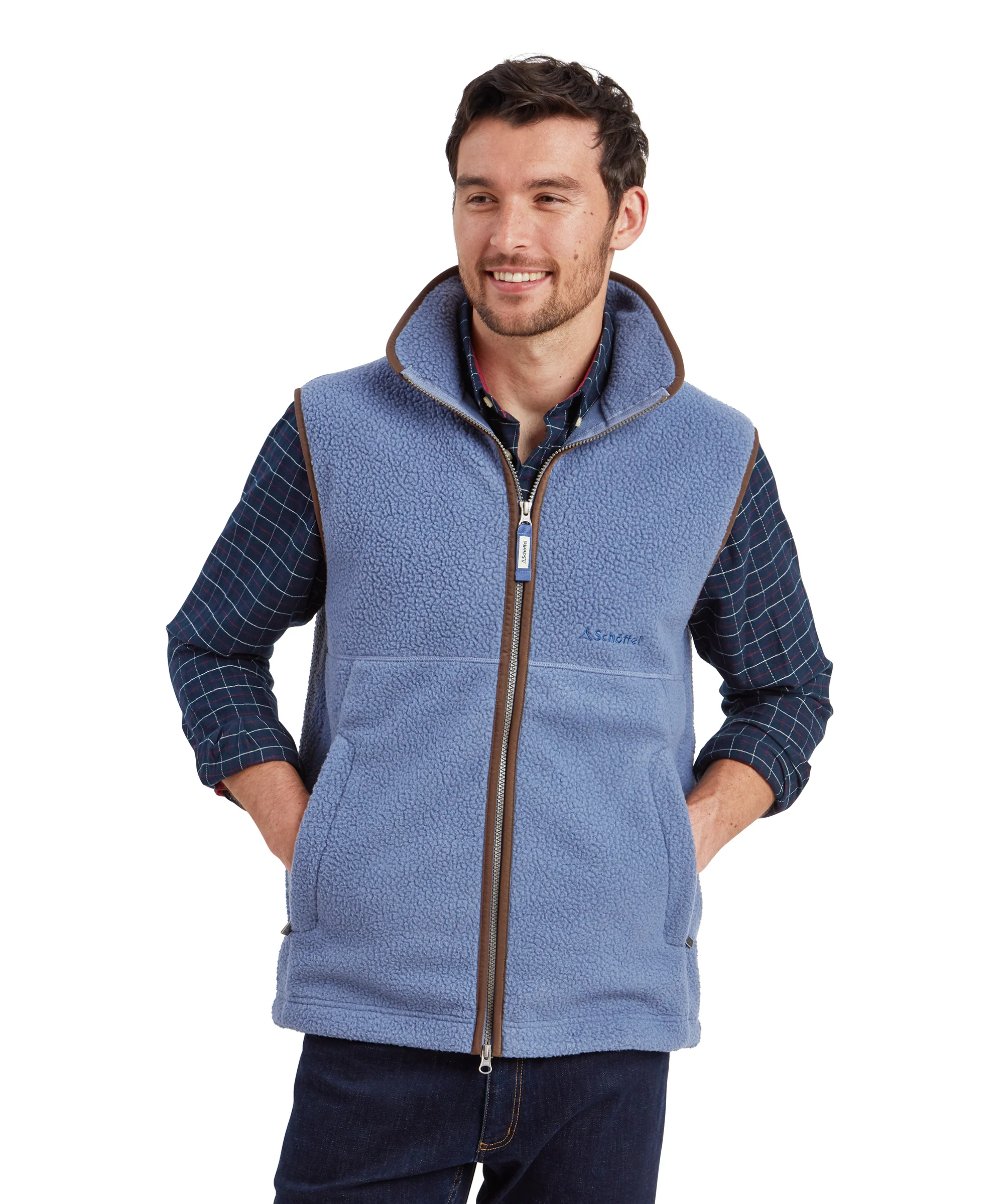 Oakham Retro Fleece Gilet - Vintage Navy - Image 2