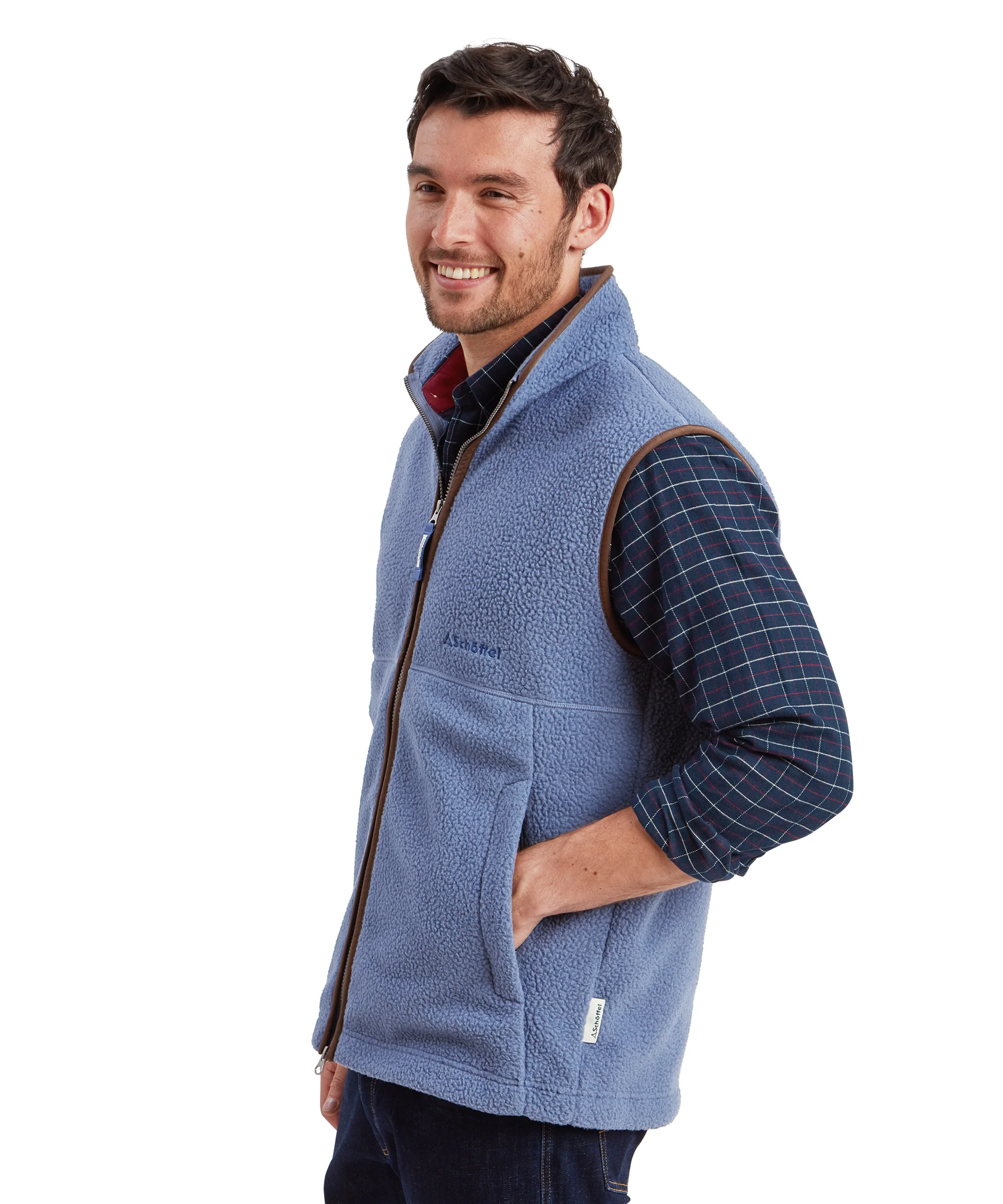 Oakham Retro Fleece Gilet - Vintage Navy - Image 4