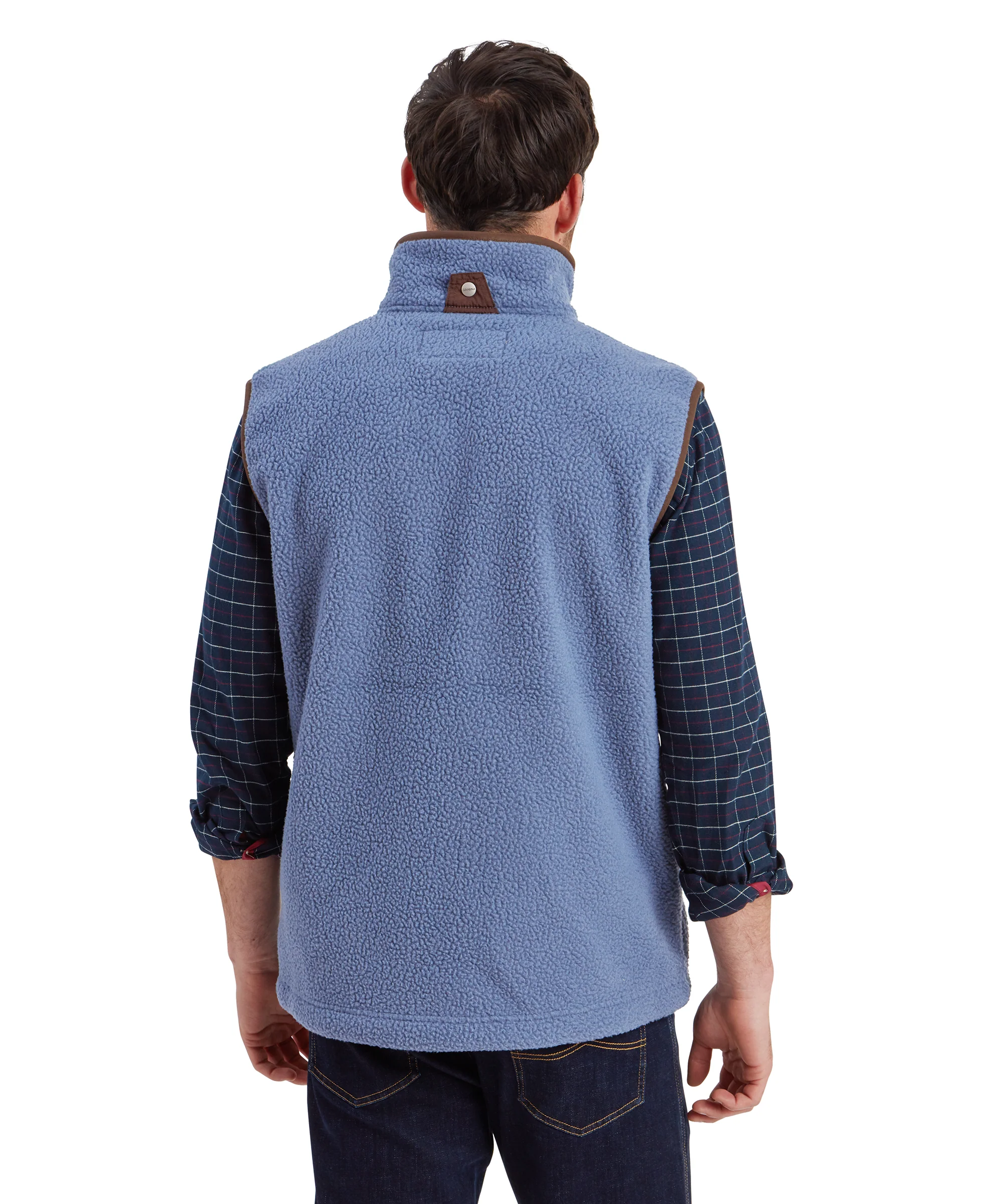 Oakham Retro Fleece Gilet - Vintage Navy - Image 5