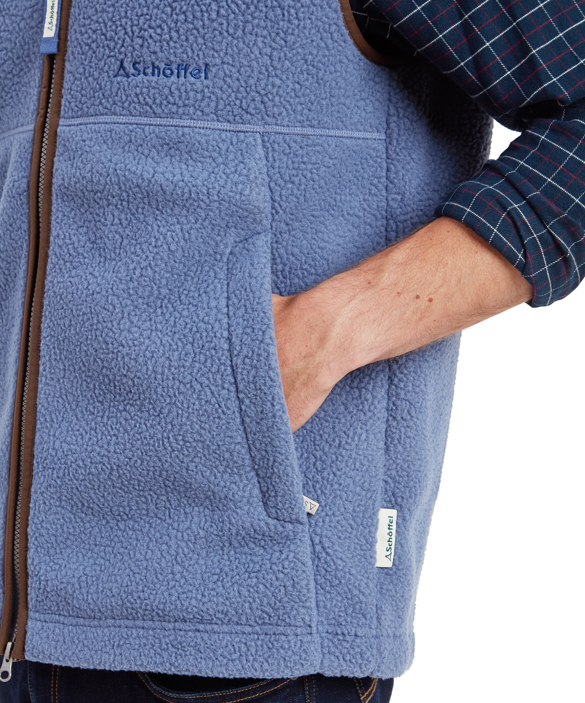 Oakham Retro Fleece Gilet - Vintage Navy - Image 7