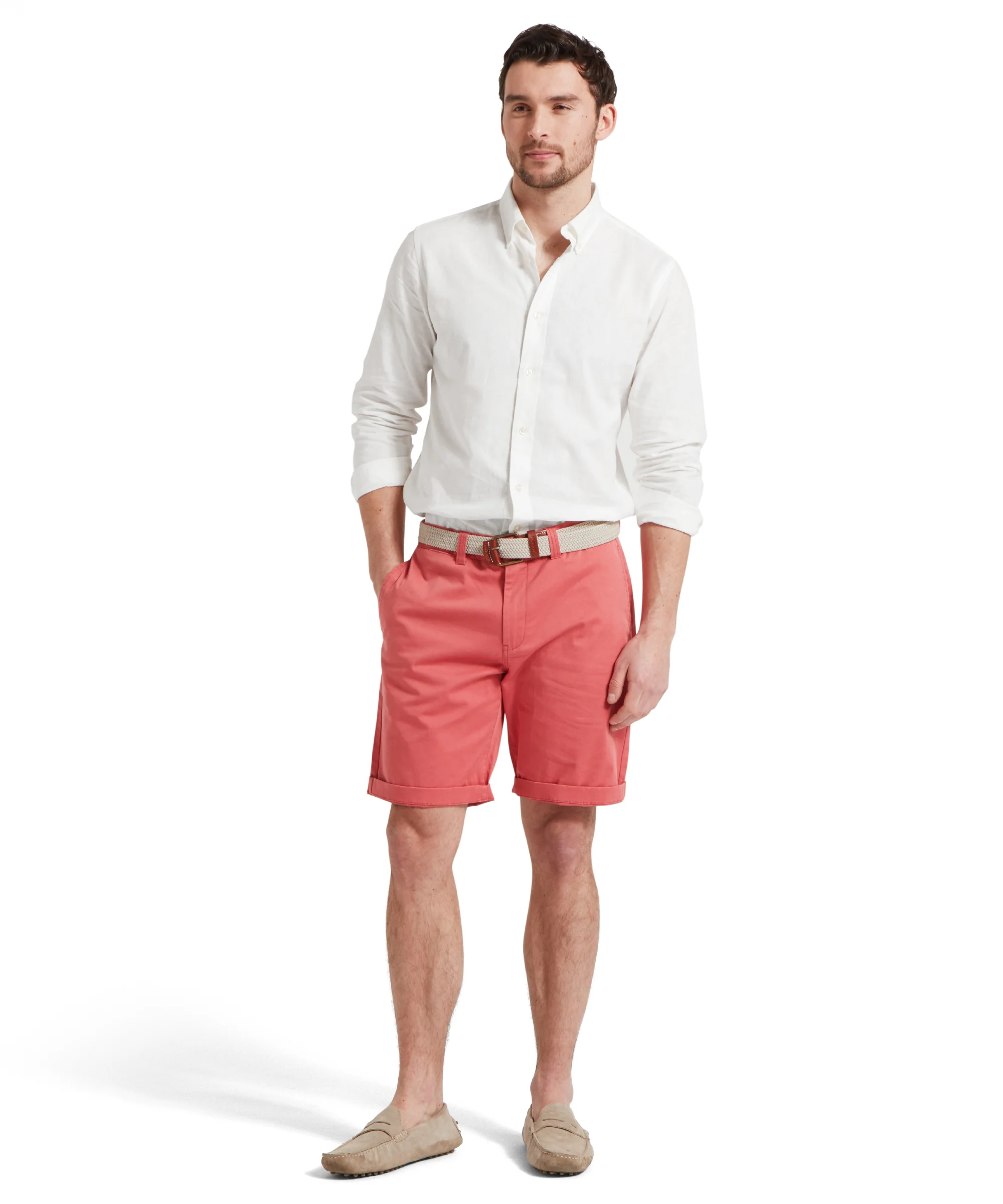Paul Chino Shorts - Coral - Image 4