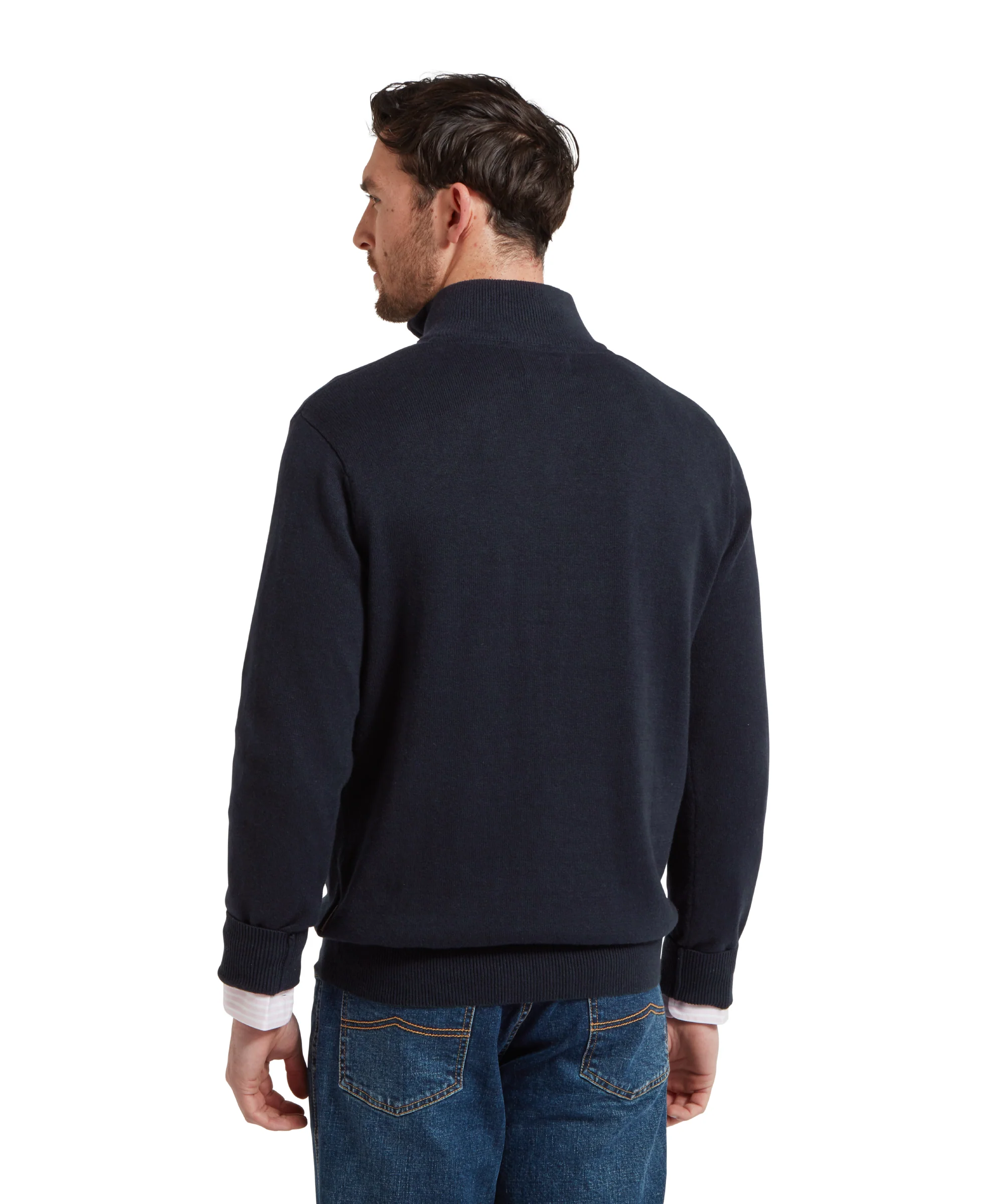 Porthmeor Quarter Zip Jumper - Navy - Image 5