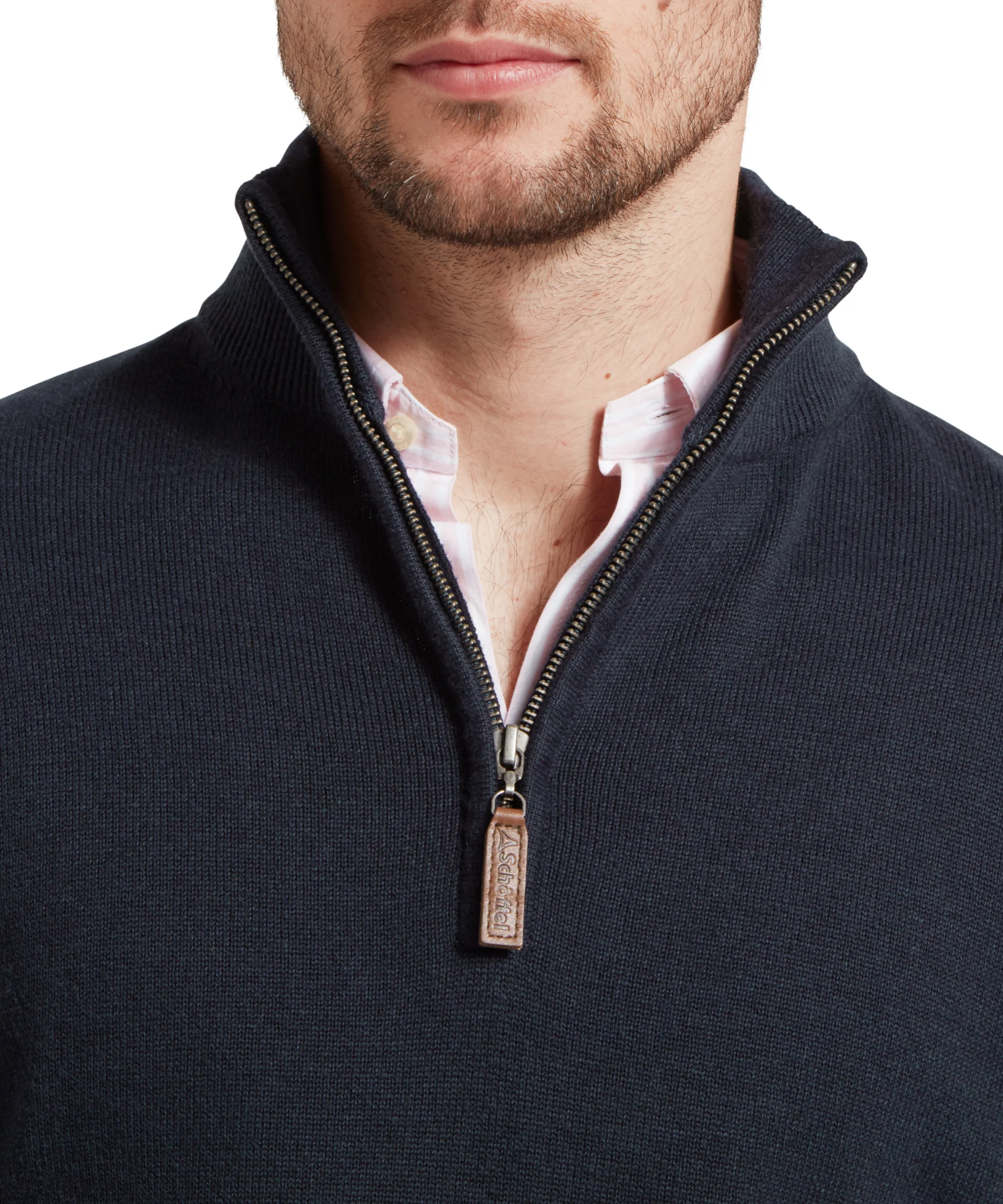 Porthmeor Quarter Zip Jumper - Navy - Image 6