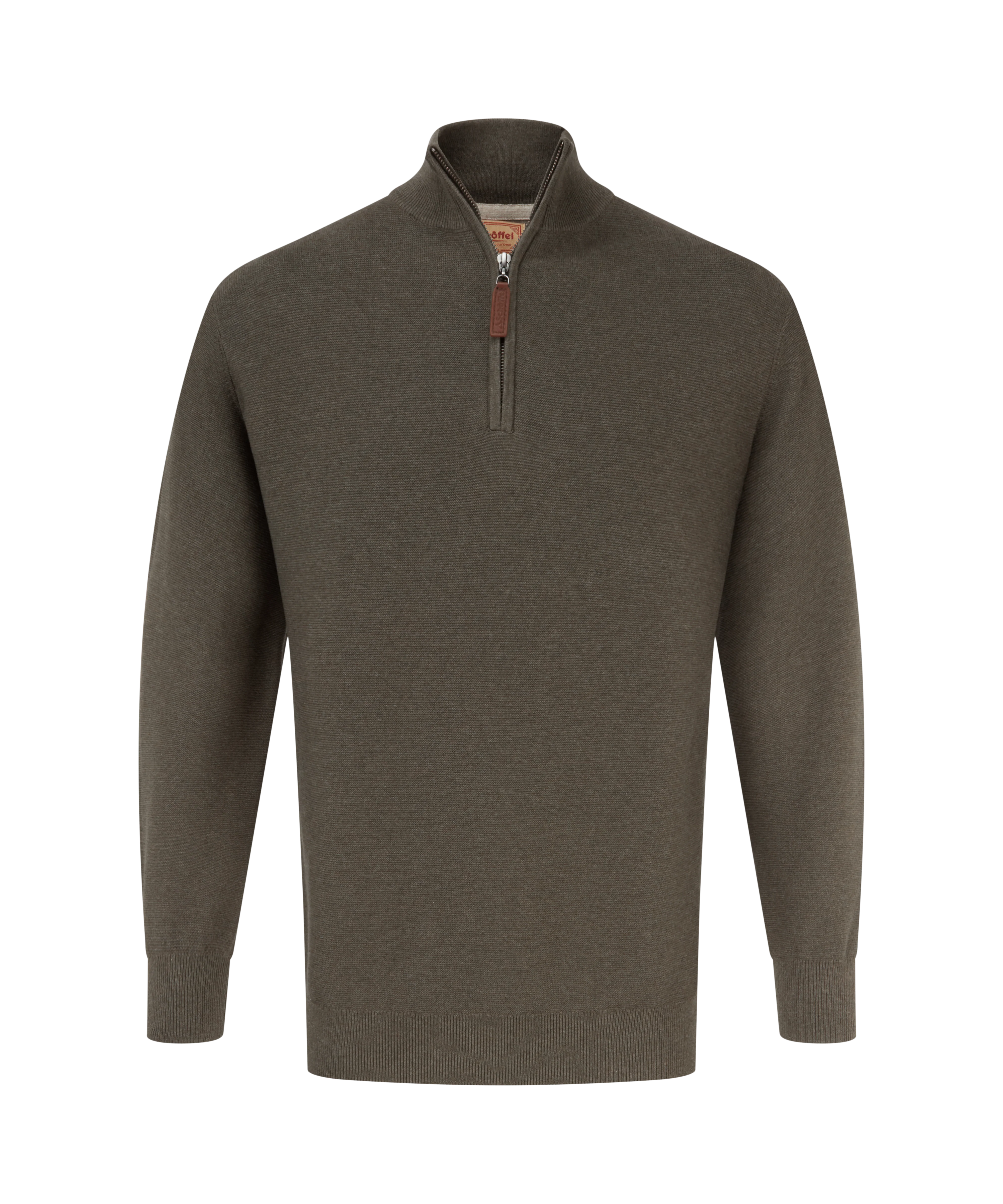 Porthleven Quarter Zip Jumper - Beetle Green