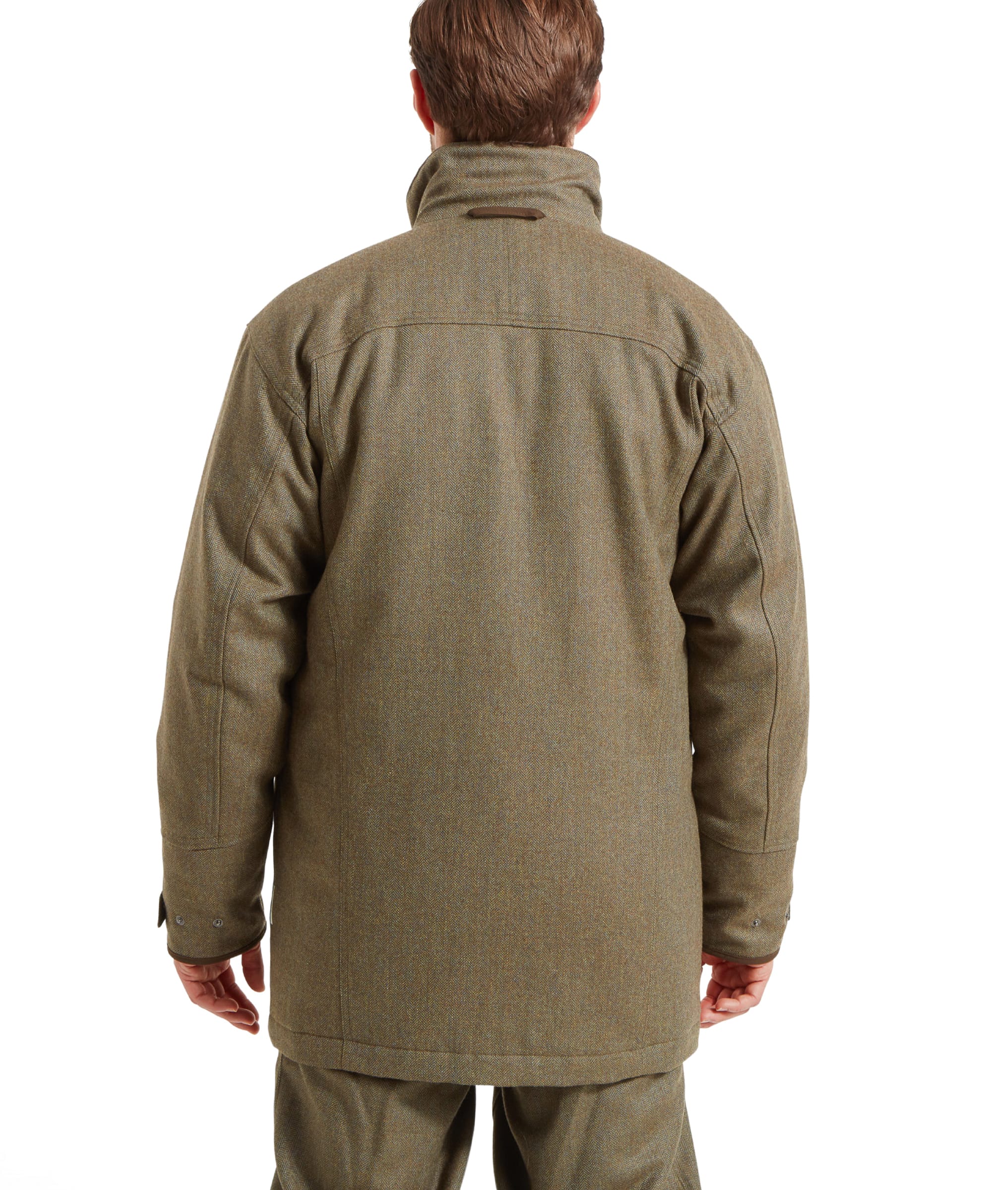 Ptarmigan Tweed Classic Coat - Loden Green Herringbone Tweed - Image 5