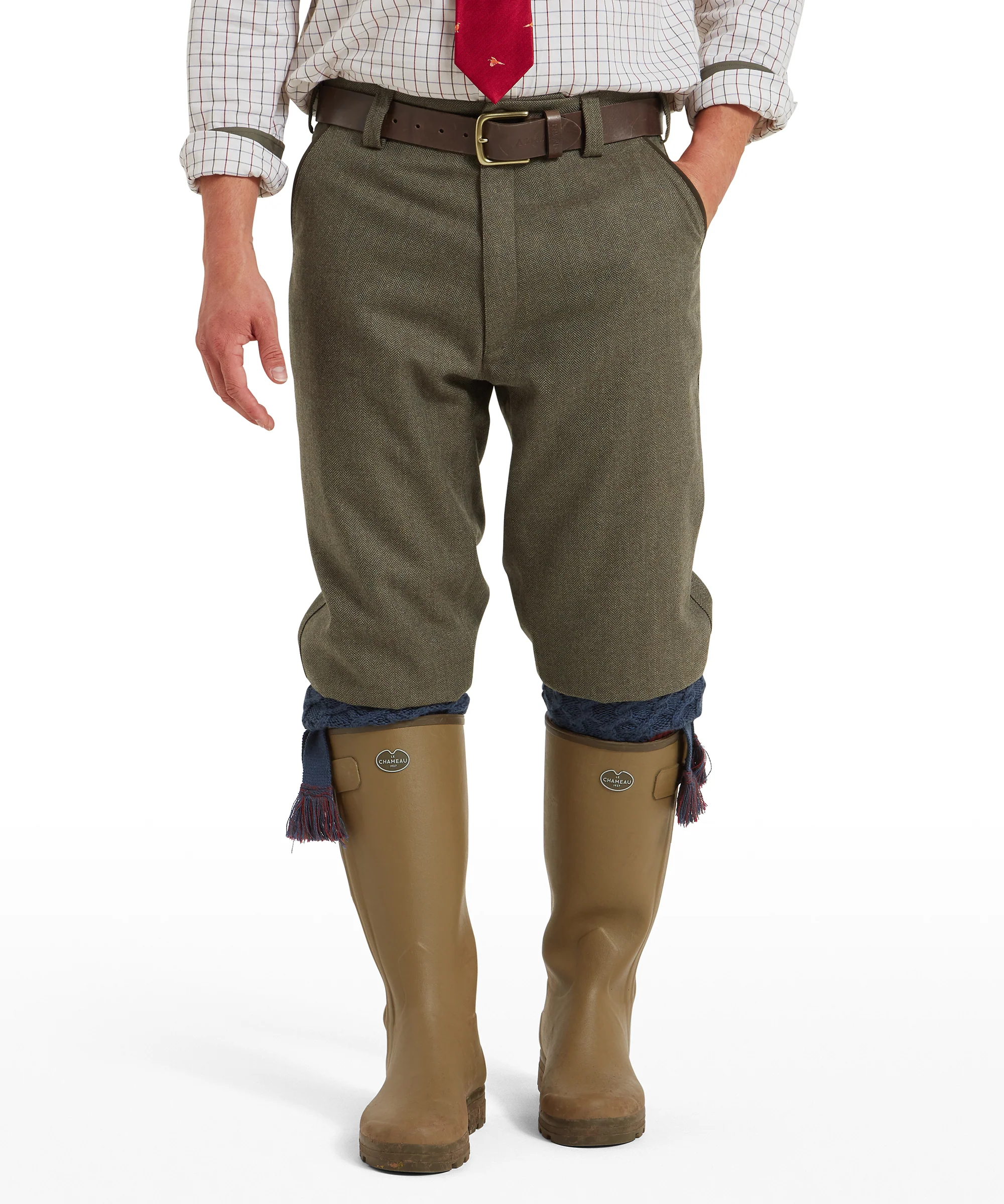 Ptarmigan Tweed Plus Twos - Loden Green Herringbone Tweed - Image 2