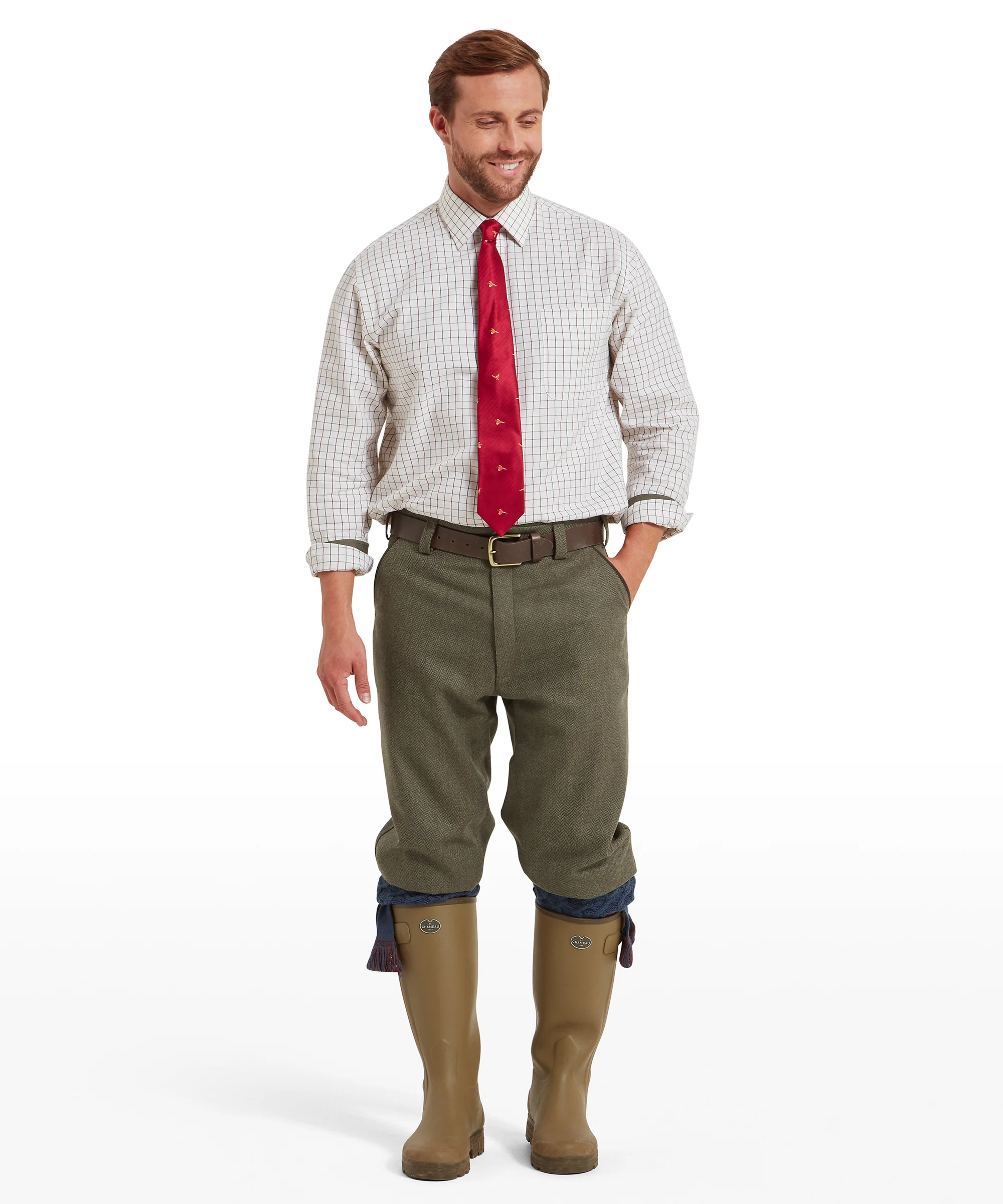 Ptarmigan Tweed Plus Twos - Loden Green Herringbone Tweed - Image 3
