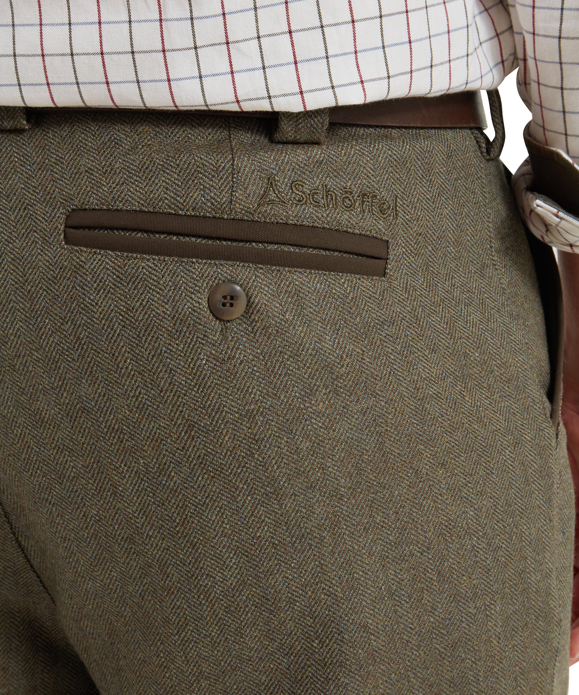 Ptarmigan Tweed Plus Twos - Loden Green Herringbone Tweed - Image 6