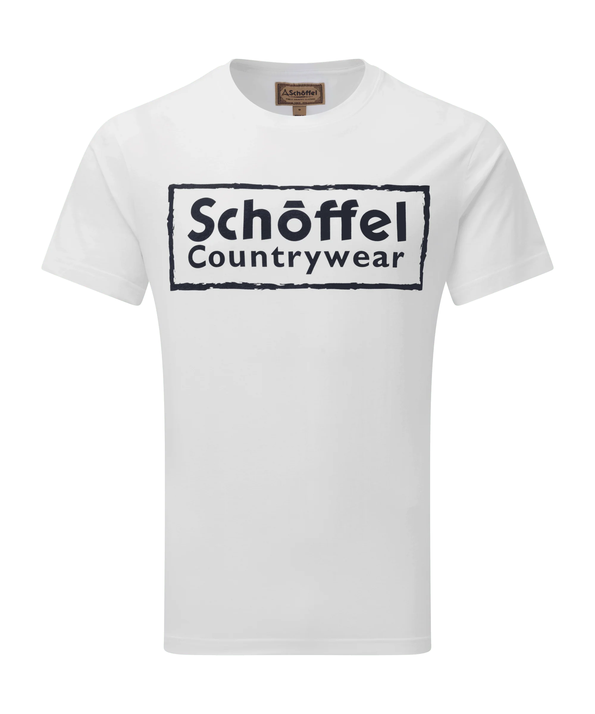 Schoffel Heritage T Shirt - White/Navy Logo