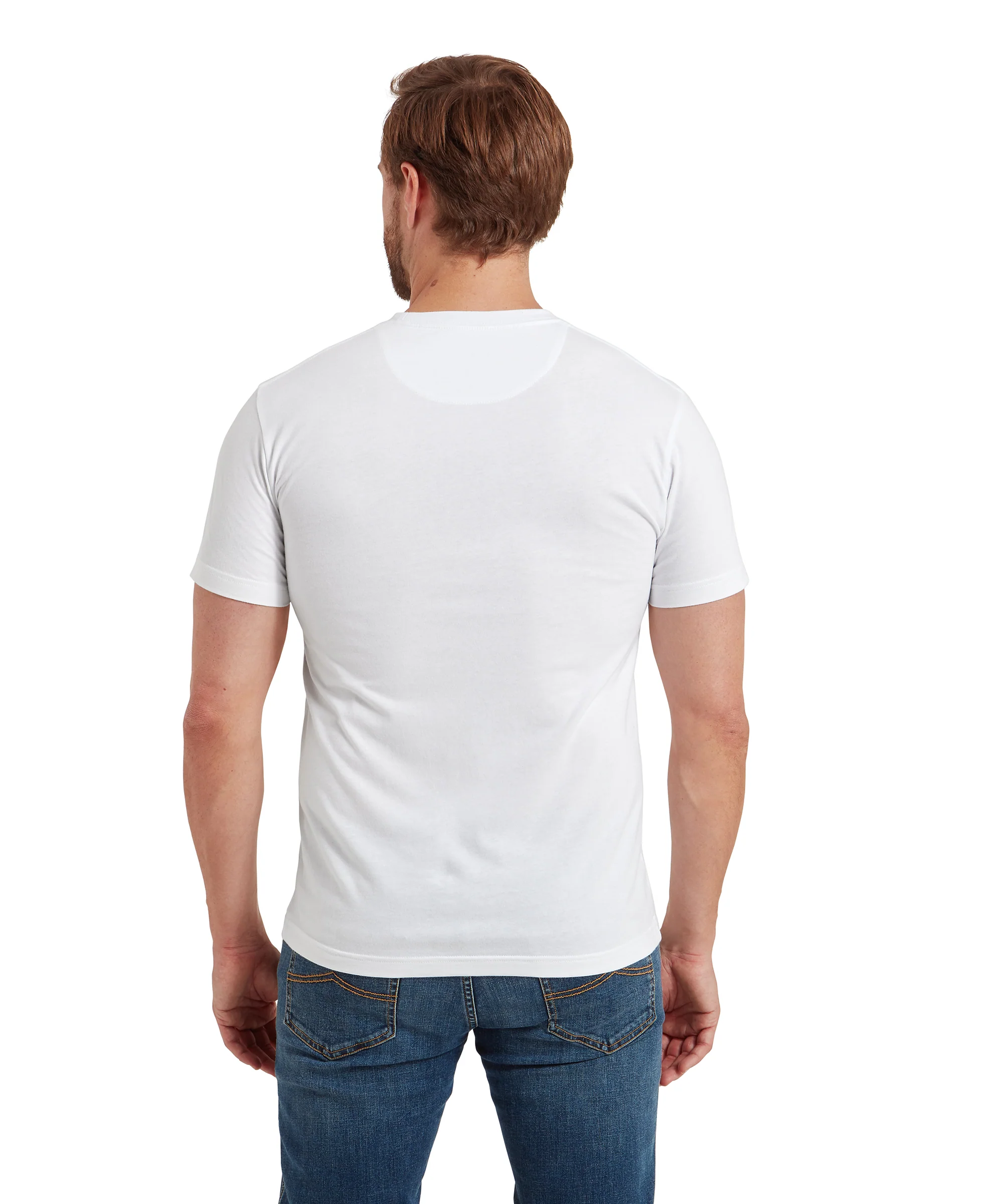 Schoffel Heritage T Shirt - White/Navy Logo - Image 5
