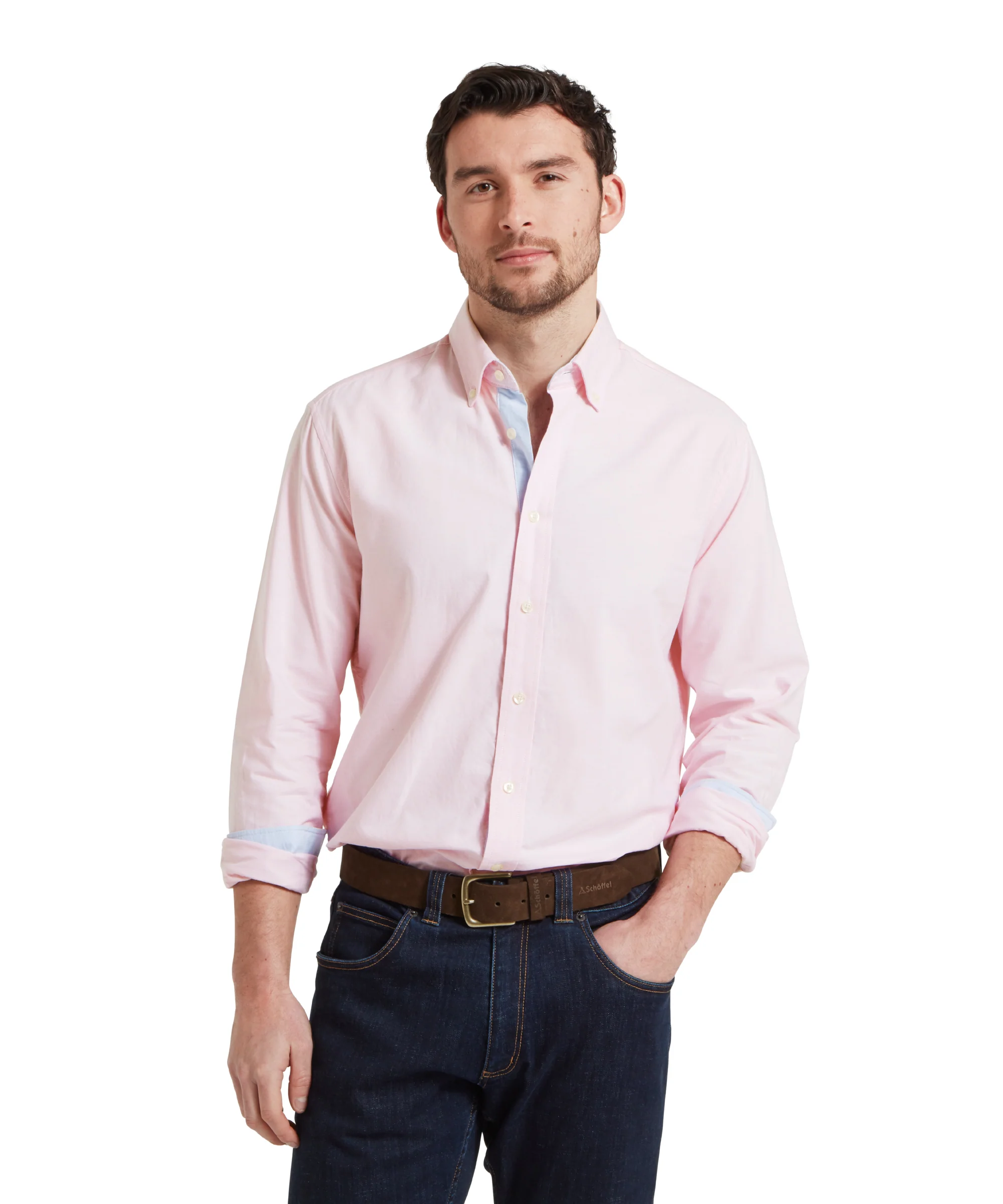Holt Soft Oxford Tailored Shirt - Light Pink - Image 2