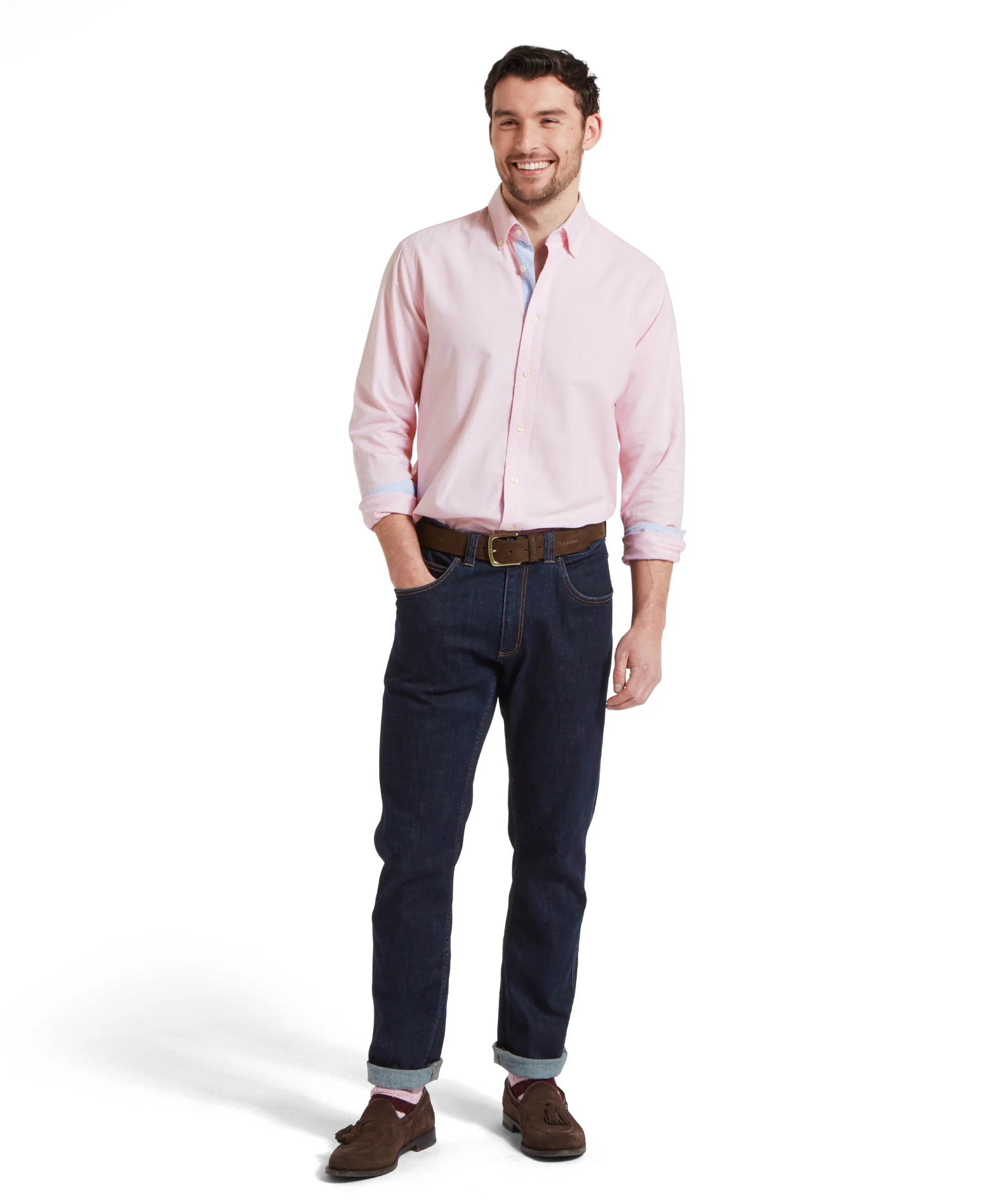 Holt Soft Oxford Tailored Shirt - Light Pink - Image 3