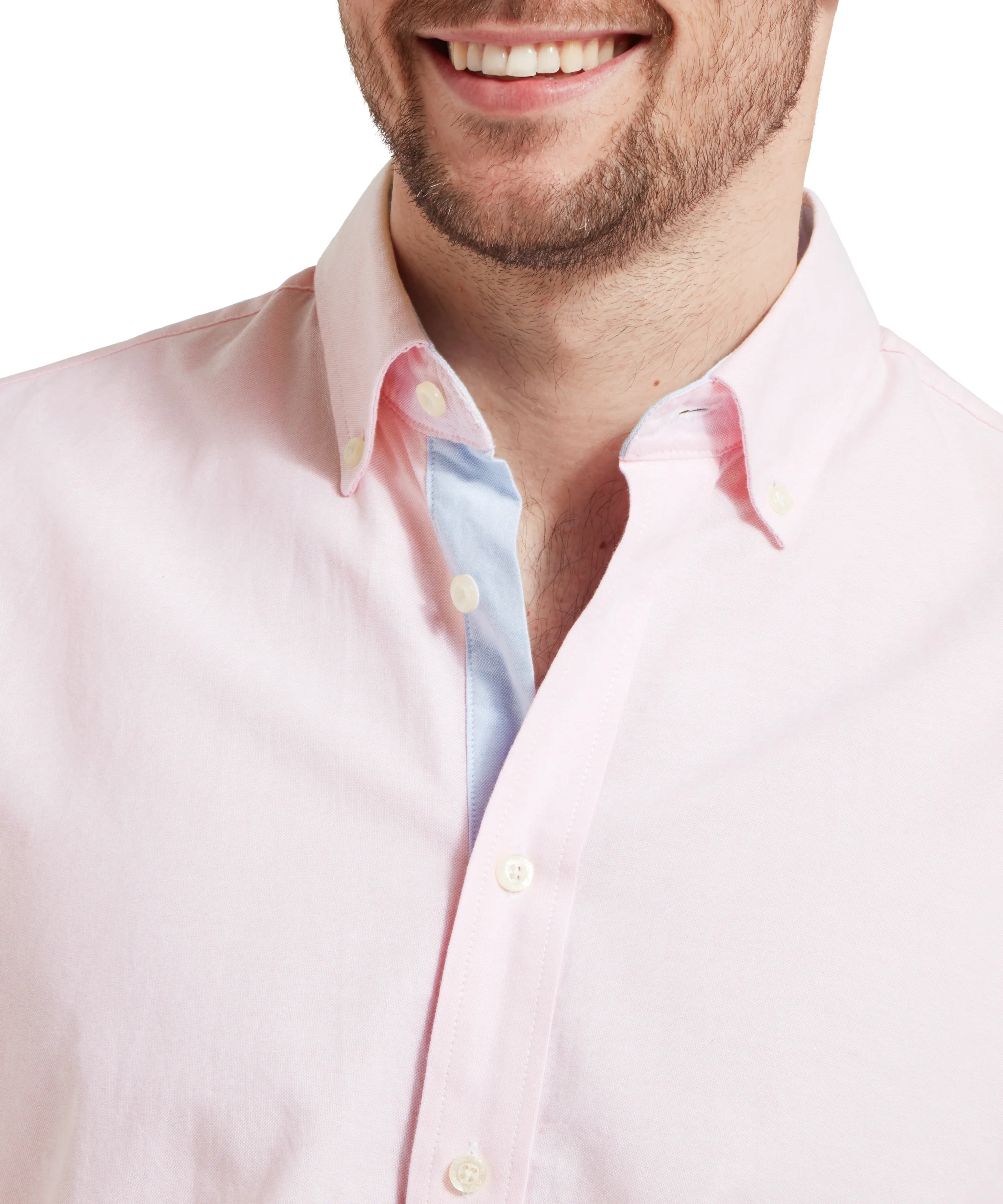 Holt Soft Oxford Tailored Shirt - Light Pink - Image 6