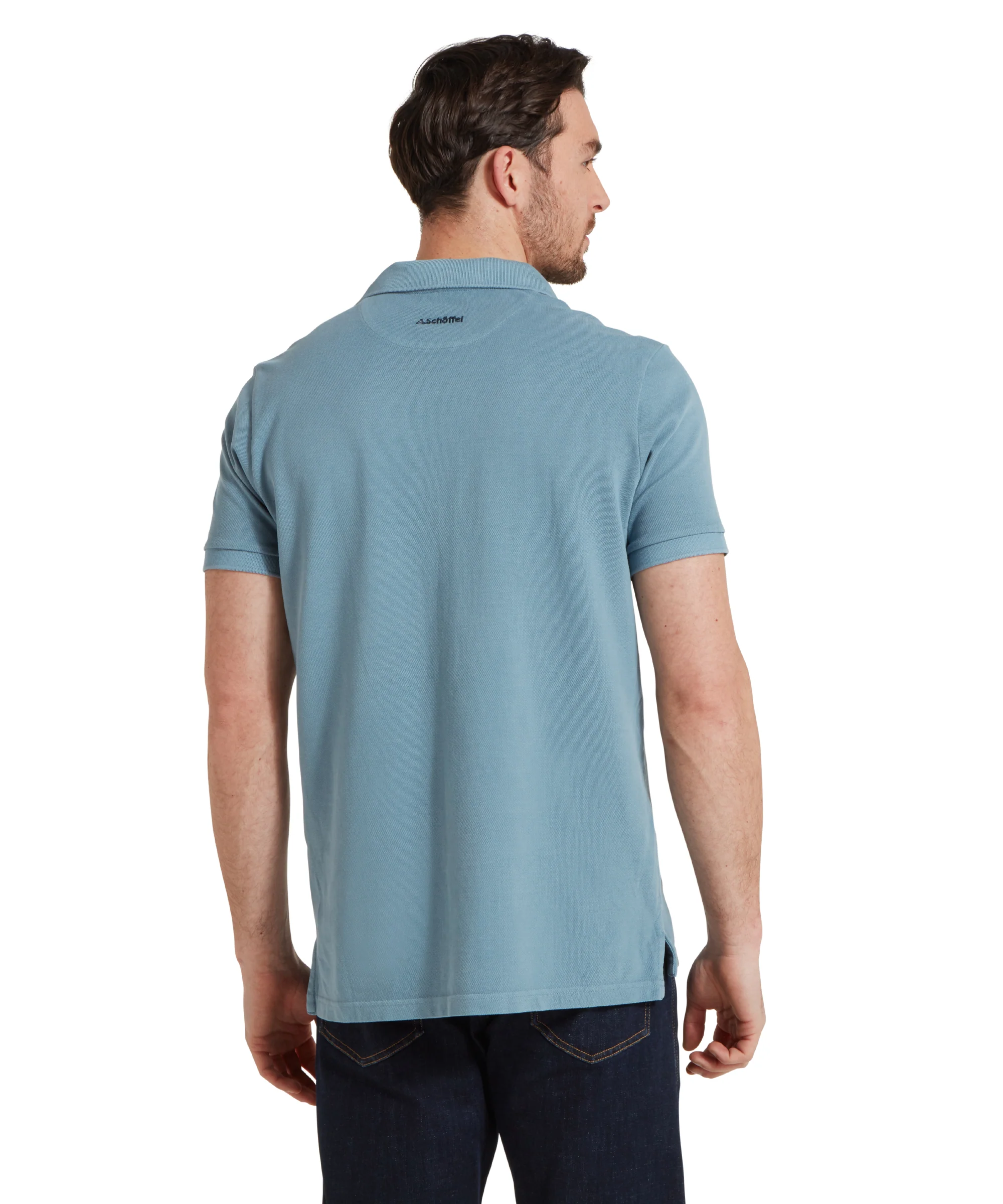 St Ives Garment Dyed Polo Shirt - Dark Pigeon Blue - Image 7